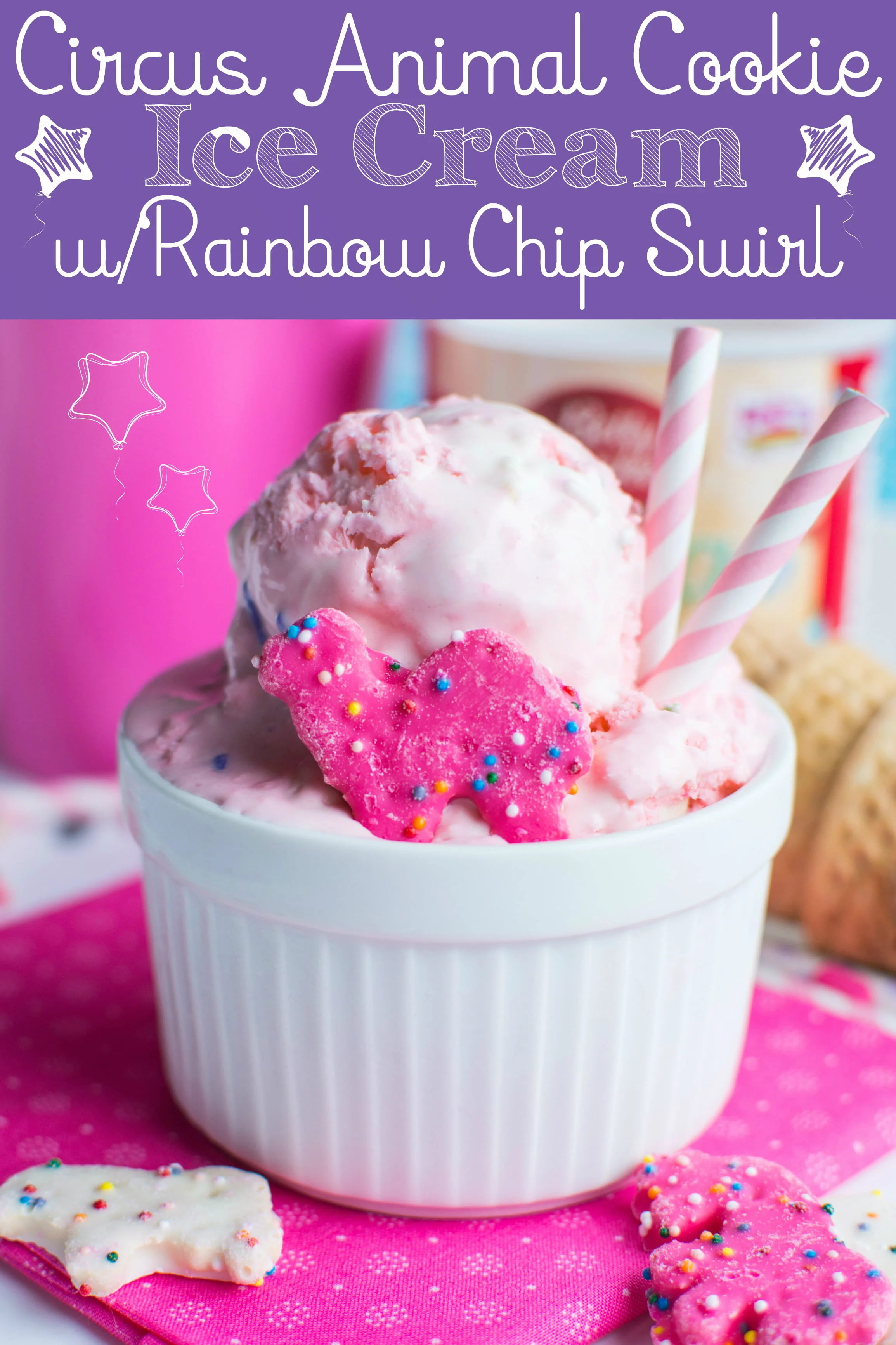 Circus Animal Cookie Ice Cream| A baJillian Recipes