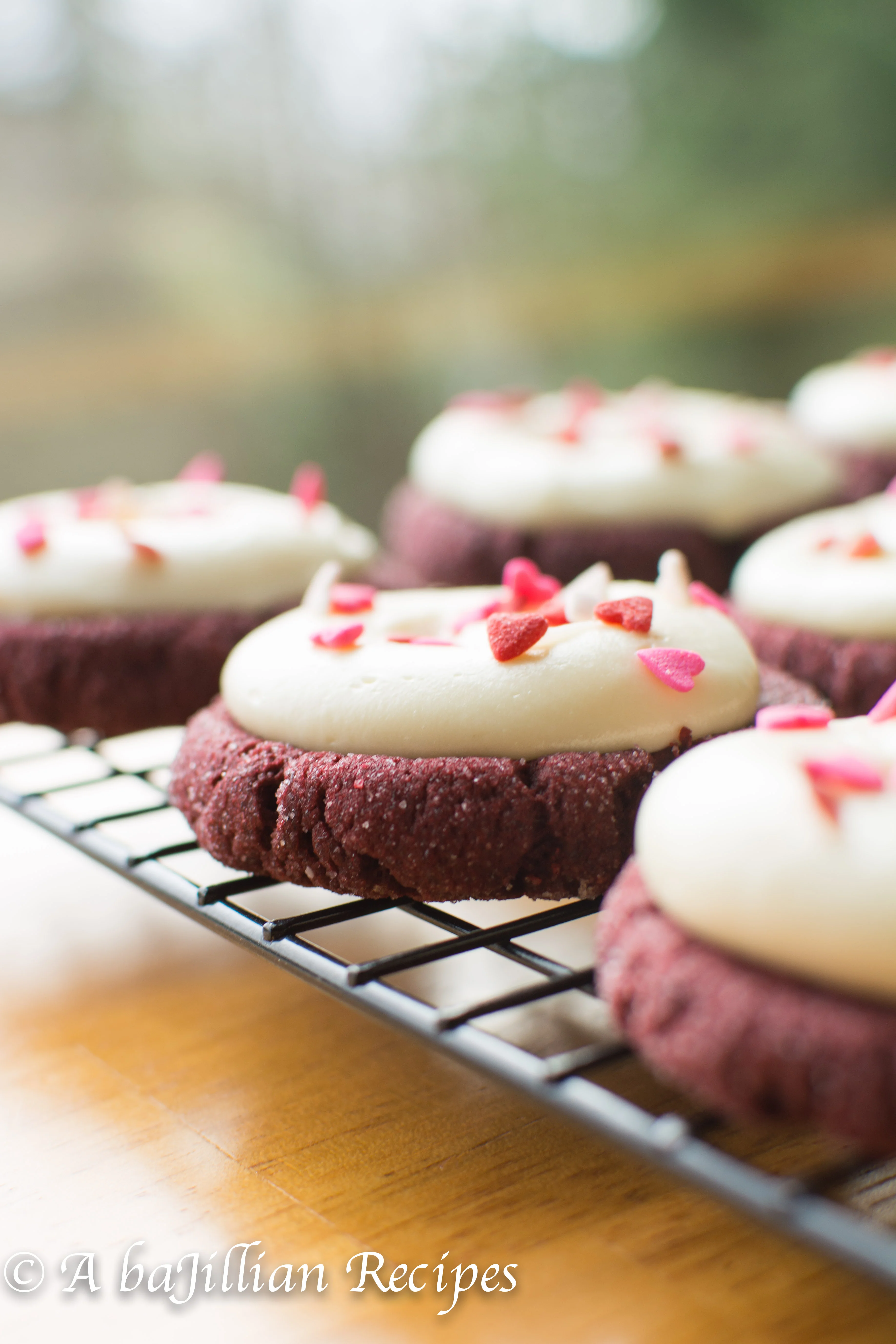 Red Velvet Sugar Cookies w/Cream Cheese Frosting | A baJillian Recipes