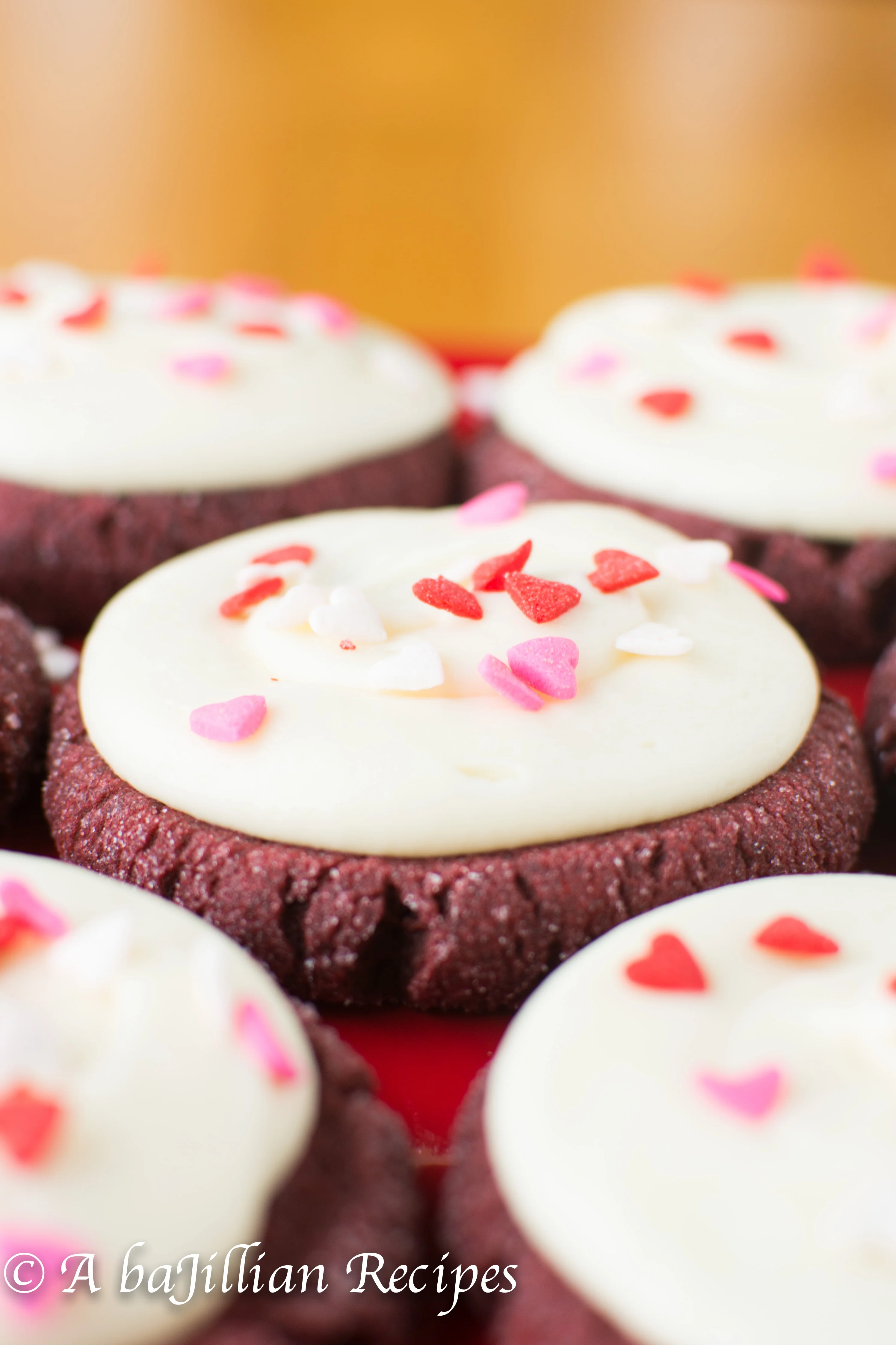 Red Velvet Sugar Cookies w/Cream Cheese Frosting | A baJillian Recipes