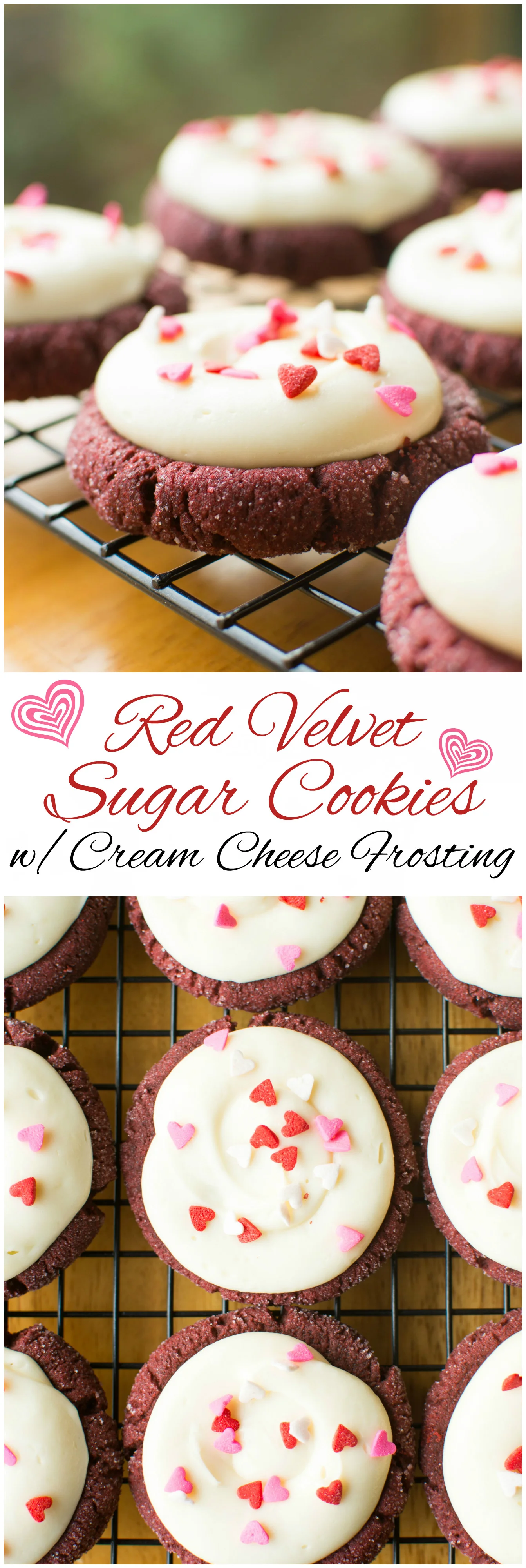 Red Velvet Sugar Cookies w/Cream Cheese Frosting | A baJillian Recipes
