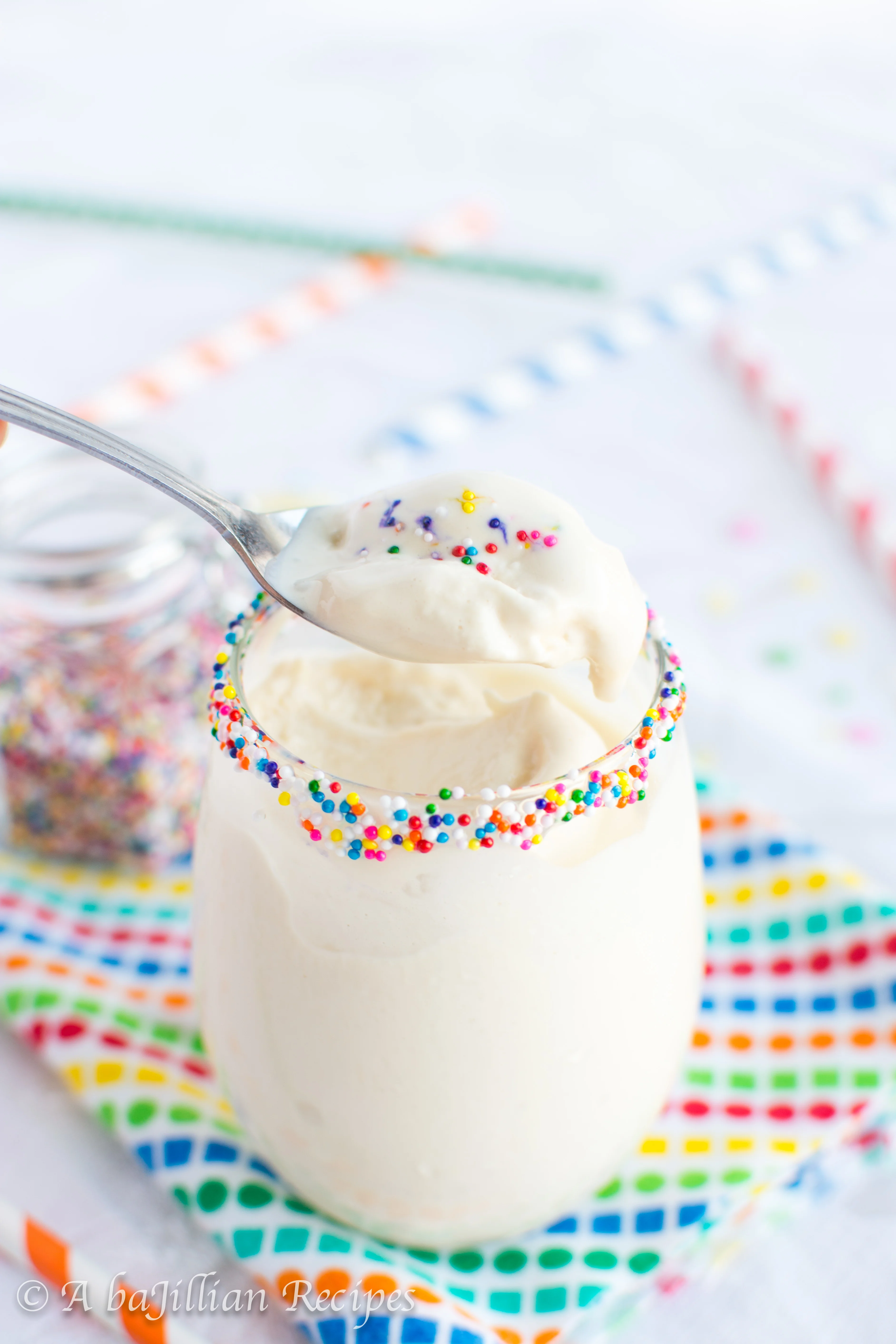 Cake Batter Frosty | A baJillian Recipes