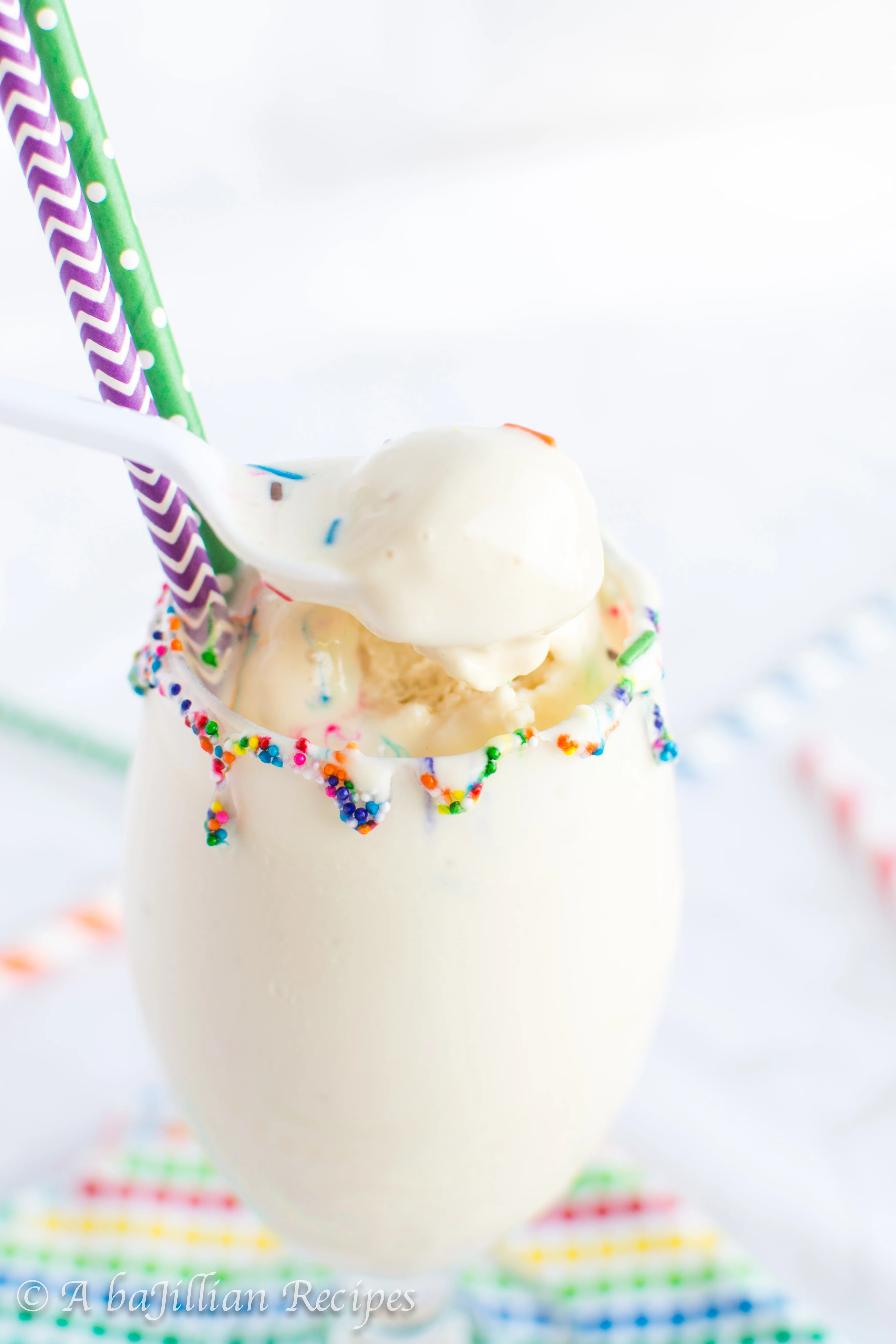 Cake Batter Frosty | A baJillian Recipes
