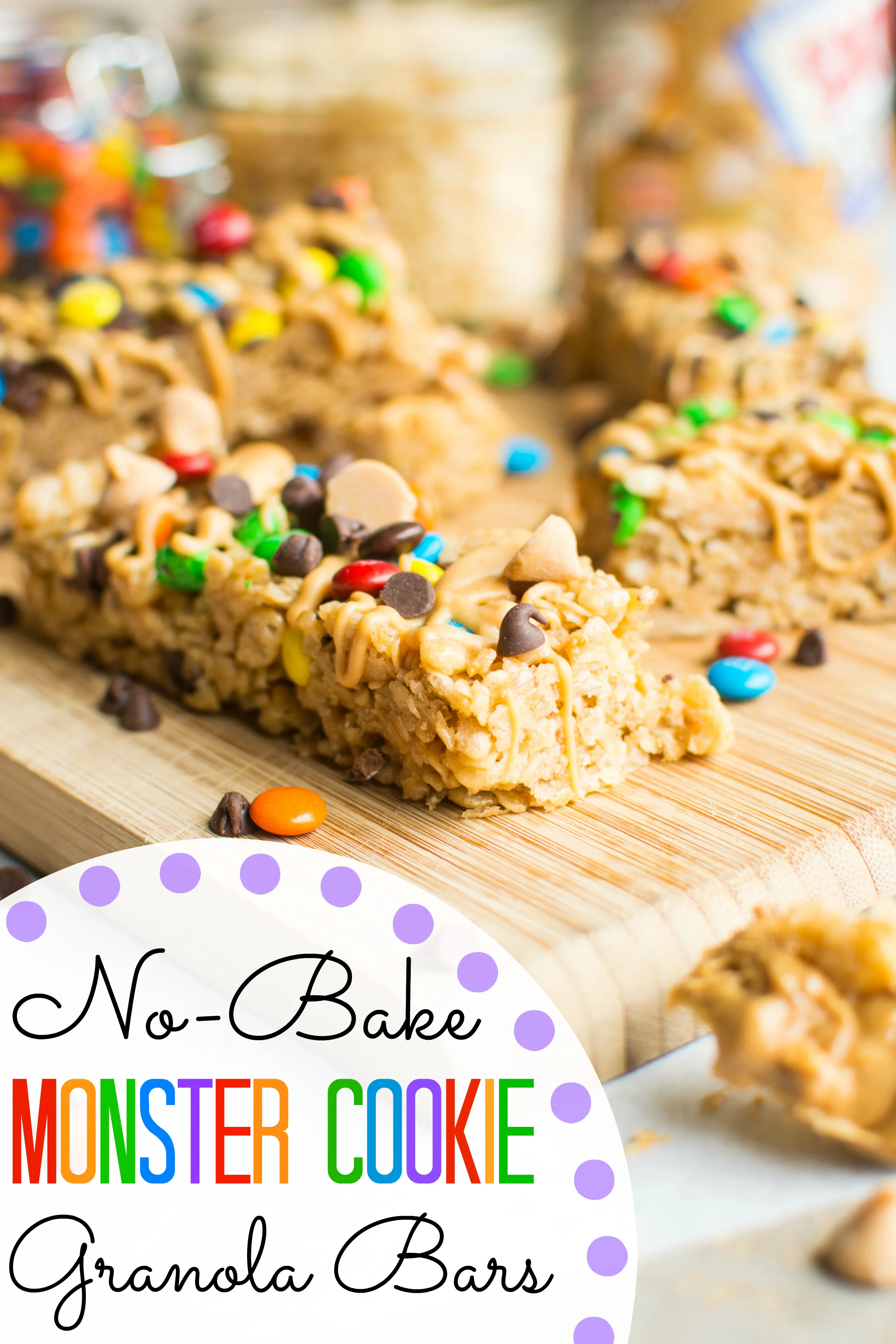 Monster Cookie Granola Bars | A baJillian Recipes