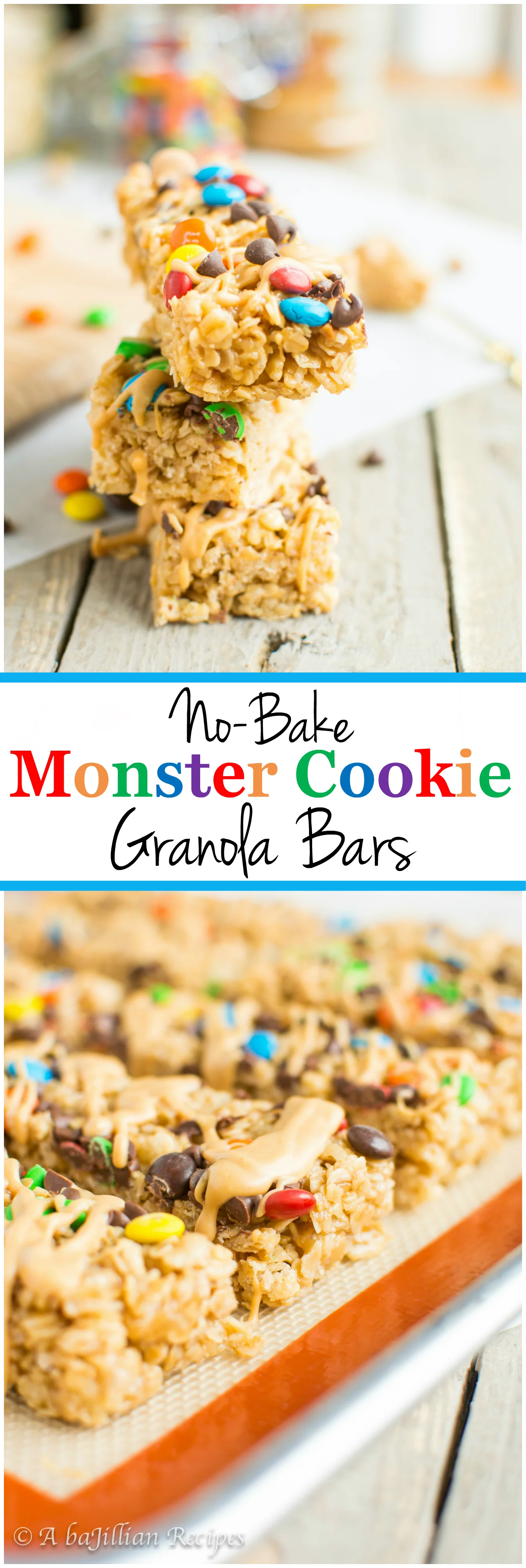 Monster Cookie Granola Bars | A baJillian Recipes