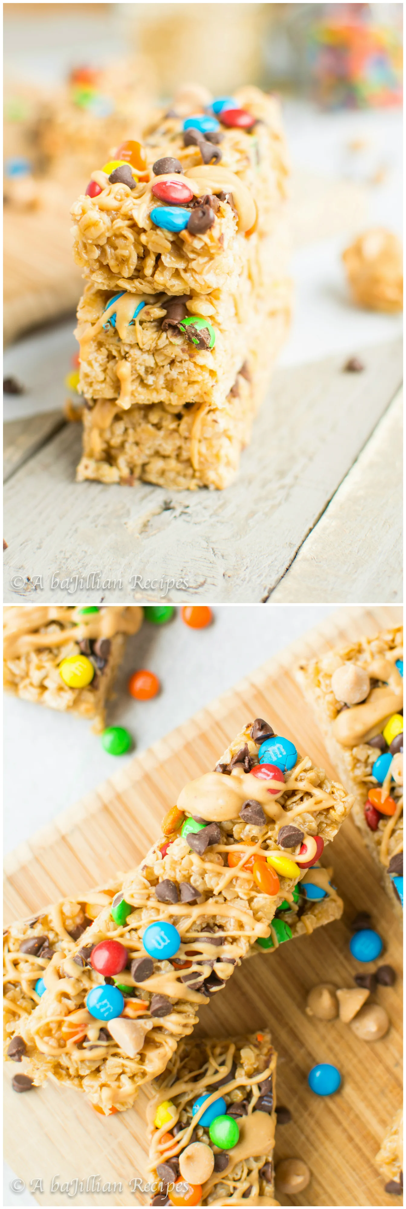 Monster Cookie Granola Bars | A baJillian Recipes
