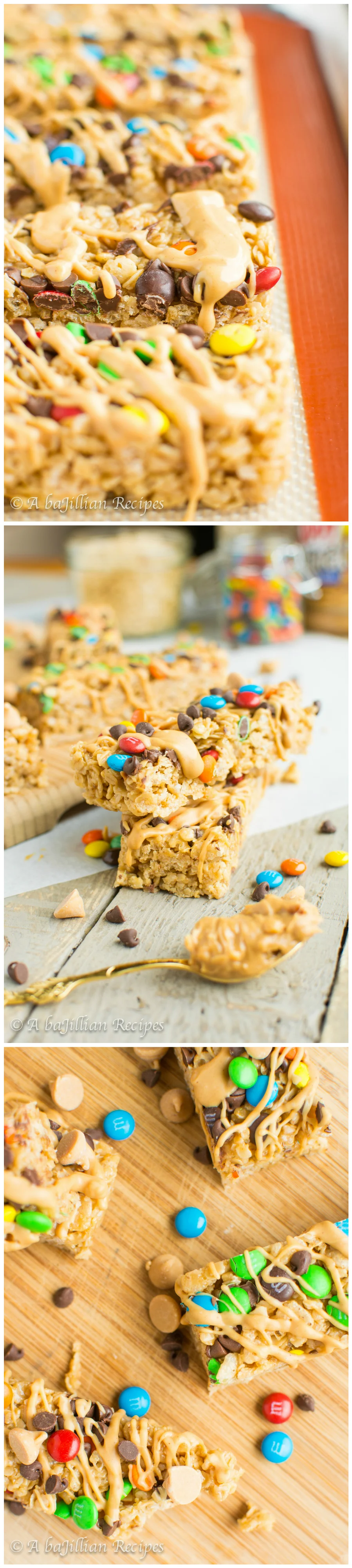 Monster Cookie Granola Bars | A baJillian Recipes