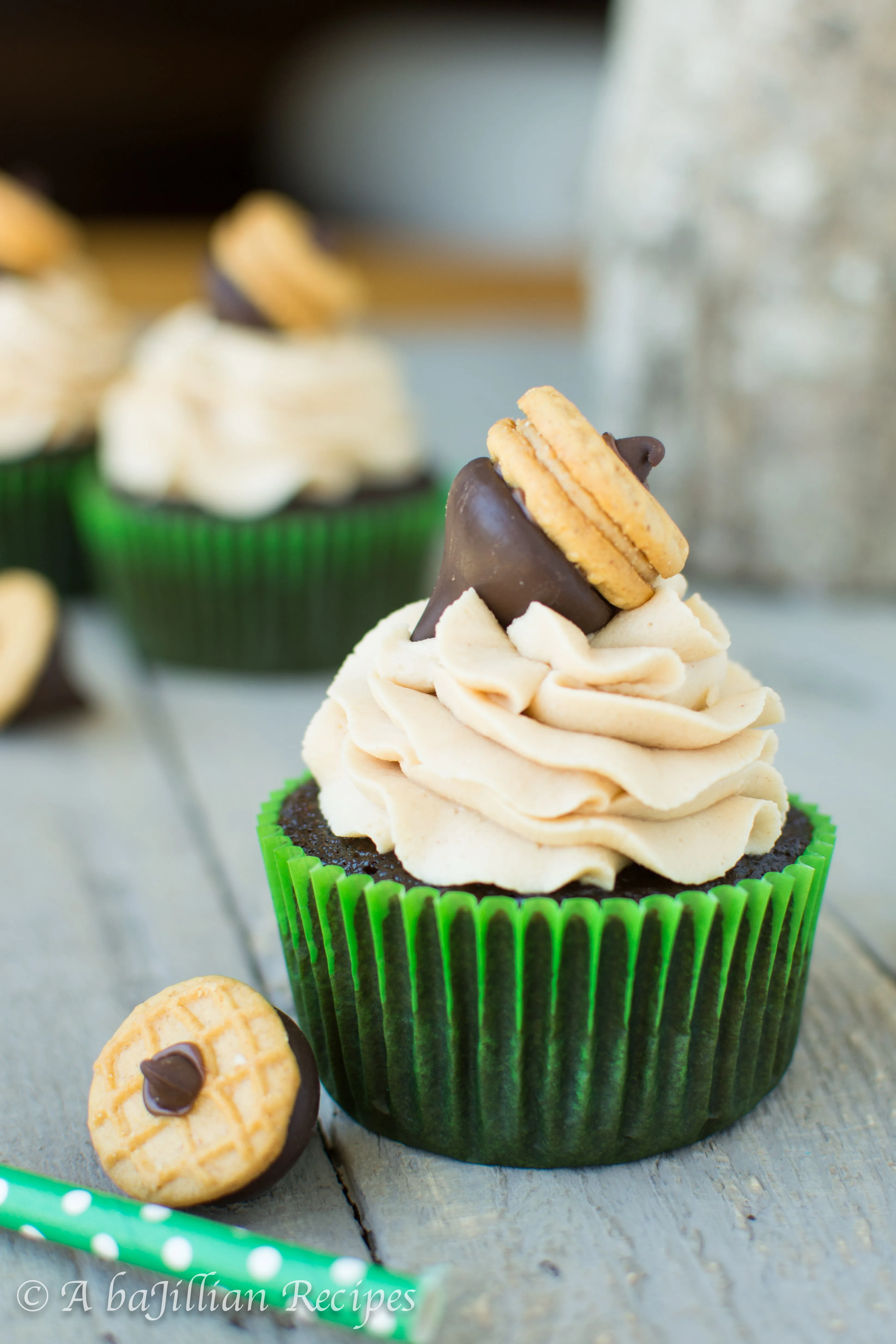 moist-chocolate-cupcakes-with-peanut-butter-frosting-abajillianrecipes.com