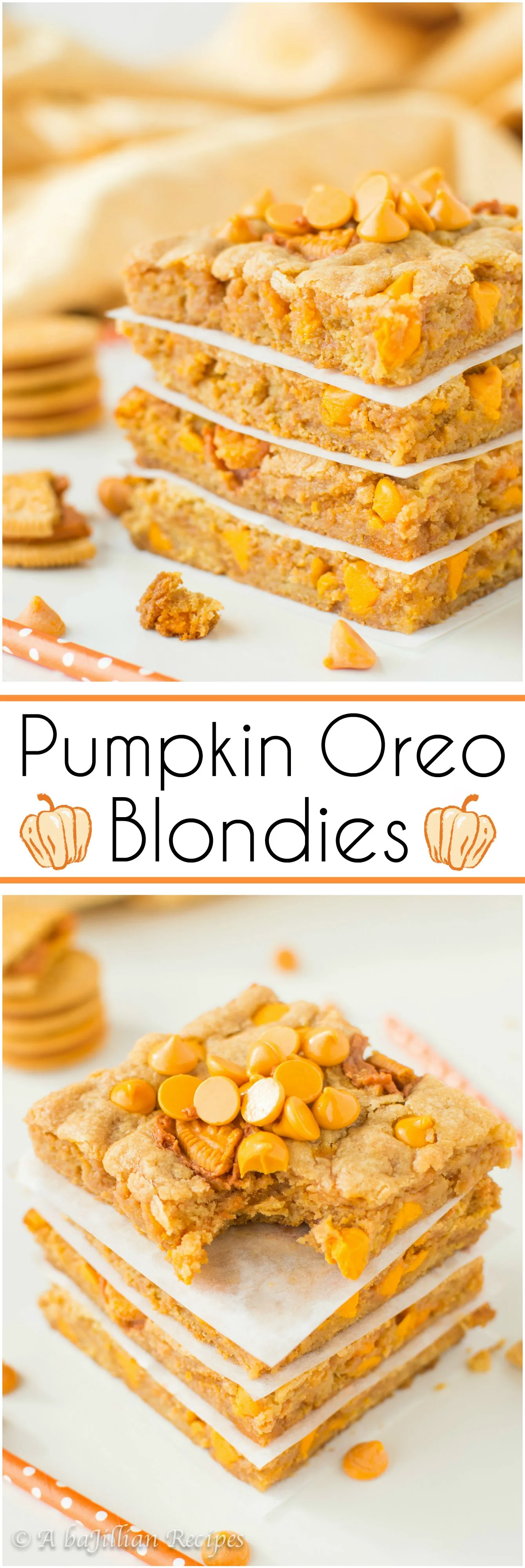 pumpkin-oreo-blondies-abajillianrecipes-com2