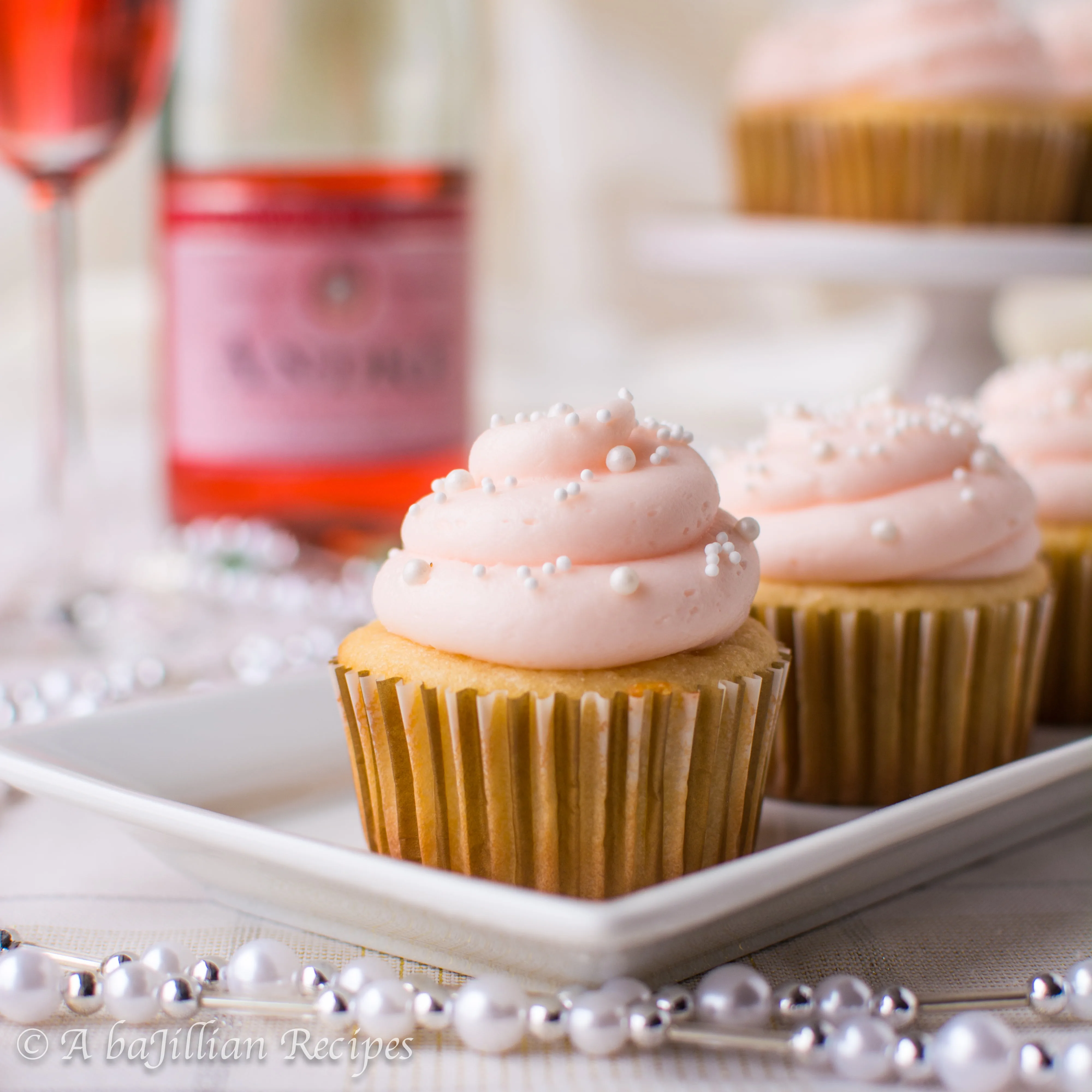Toast to the New Year with these sweetly decadent Pink Champagne Cupcakes!