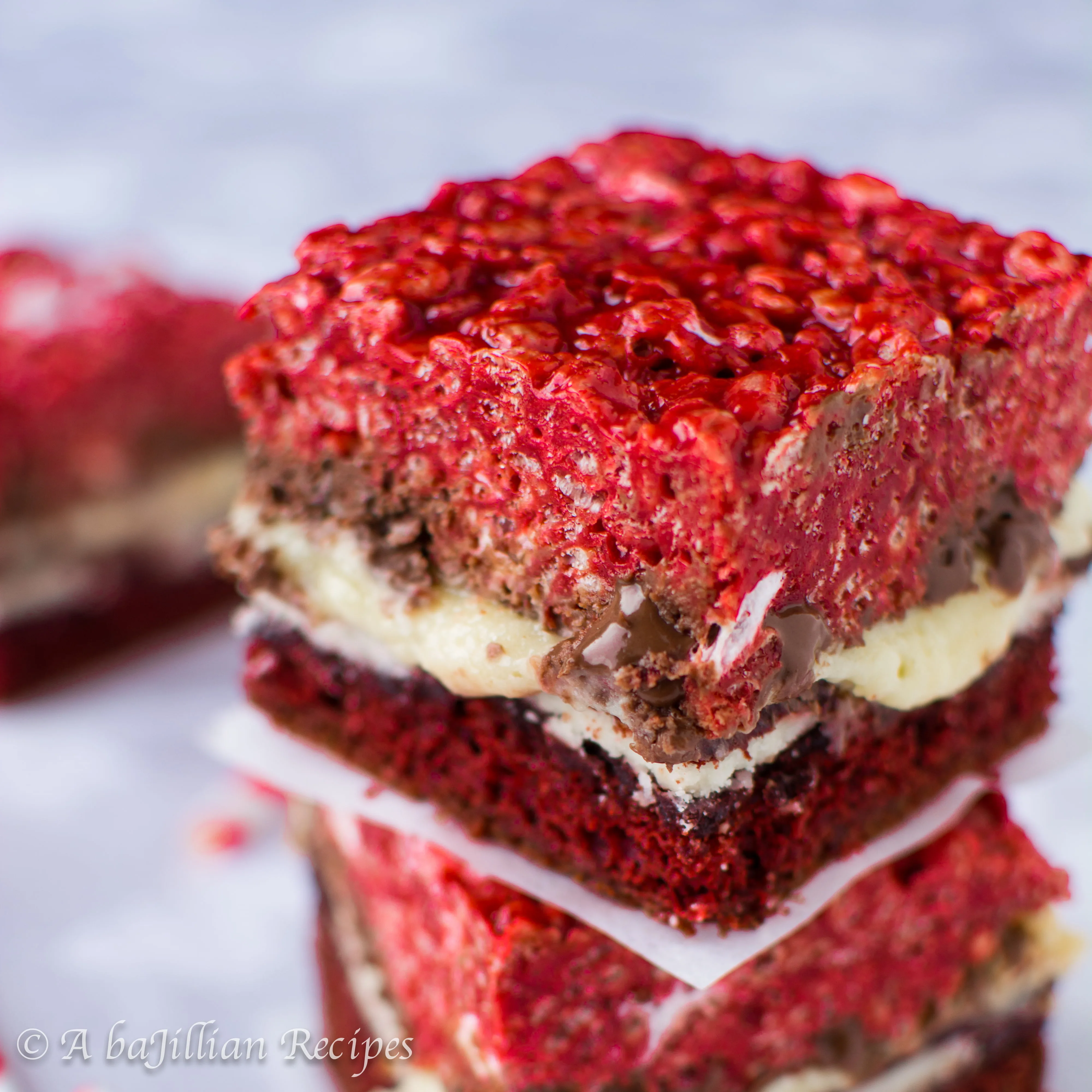 Triple the red velvet and triple the temptation in these Red Velvet Overload Bars!