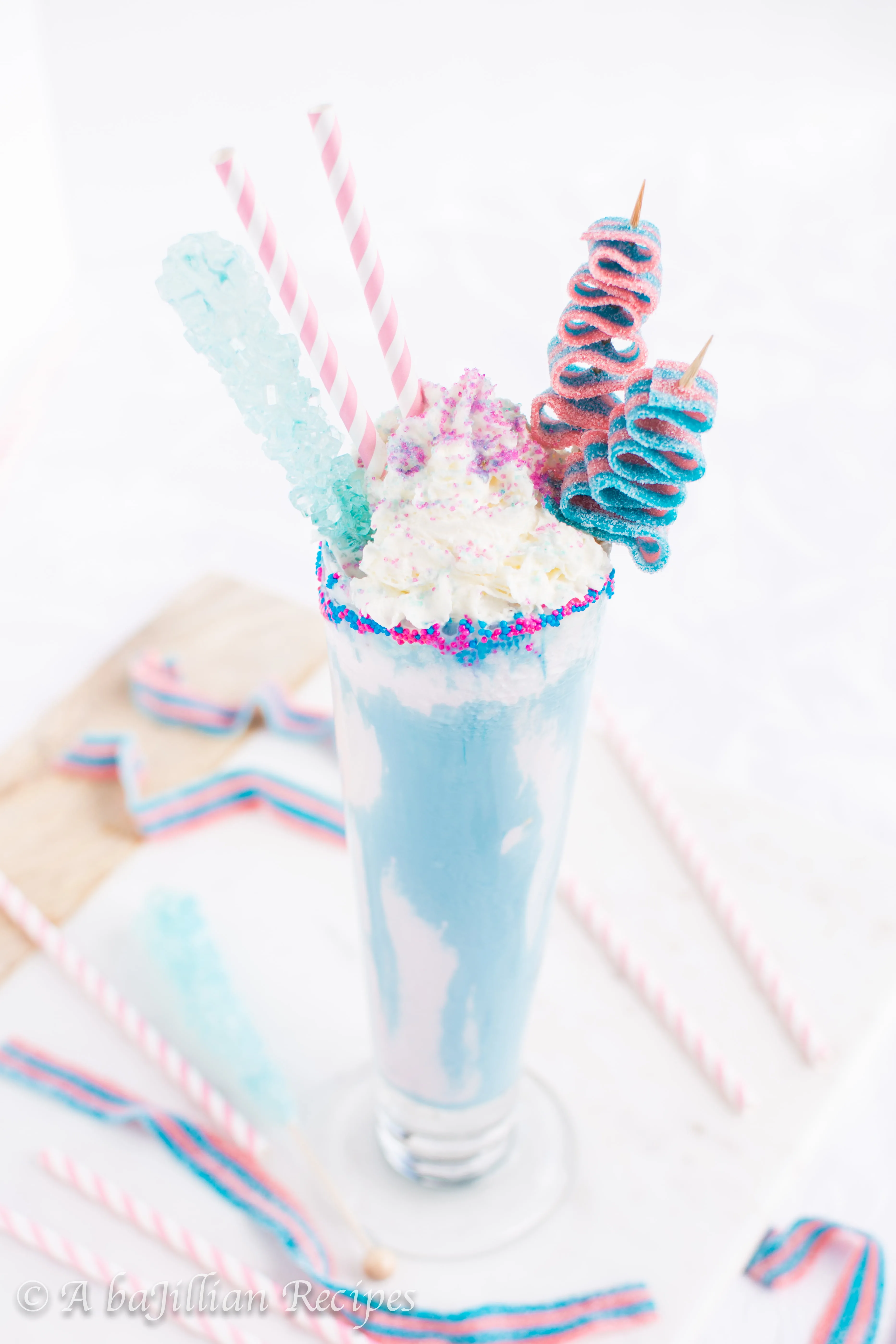 Cotton Candy Milkshake | A baJillian Recipes-10