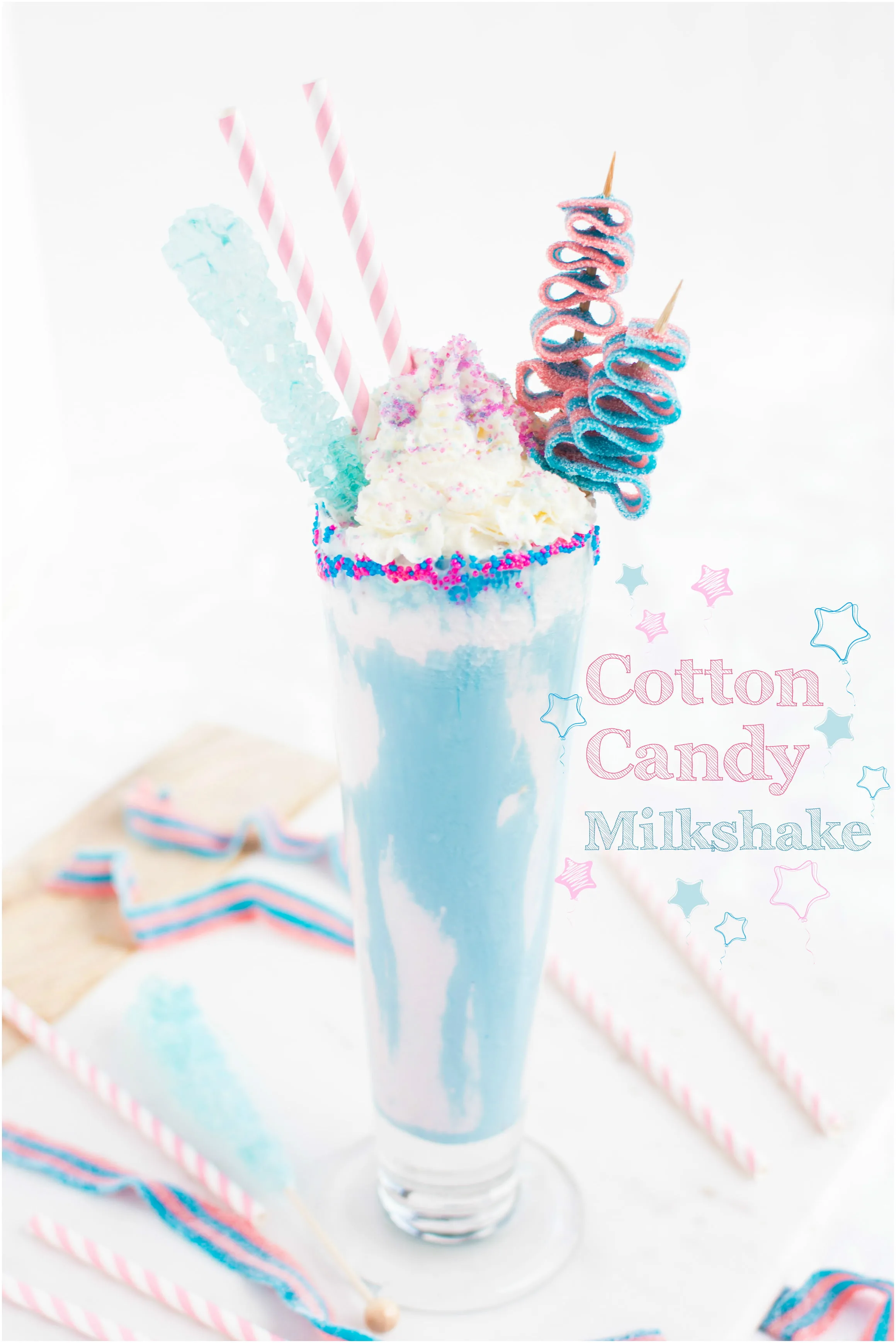 Cotton Candy Milkshake | A baJillian Recipes-12(title)