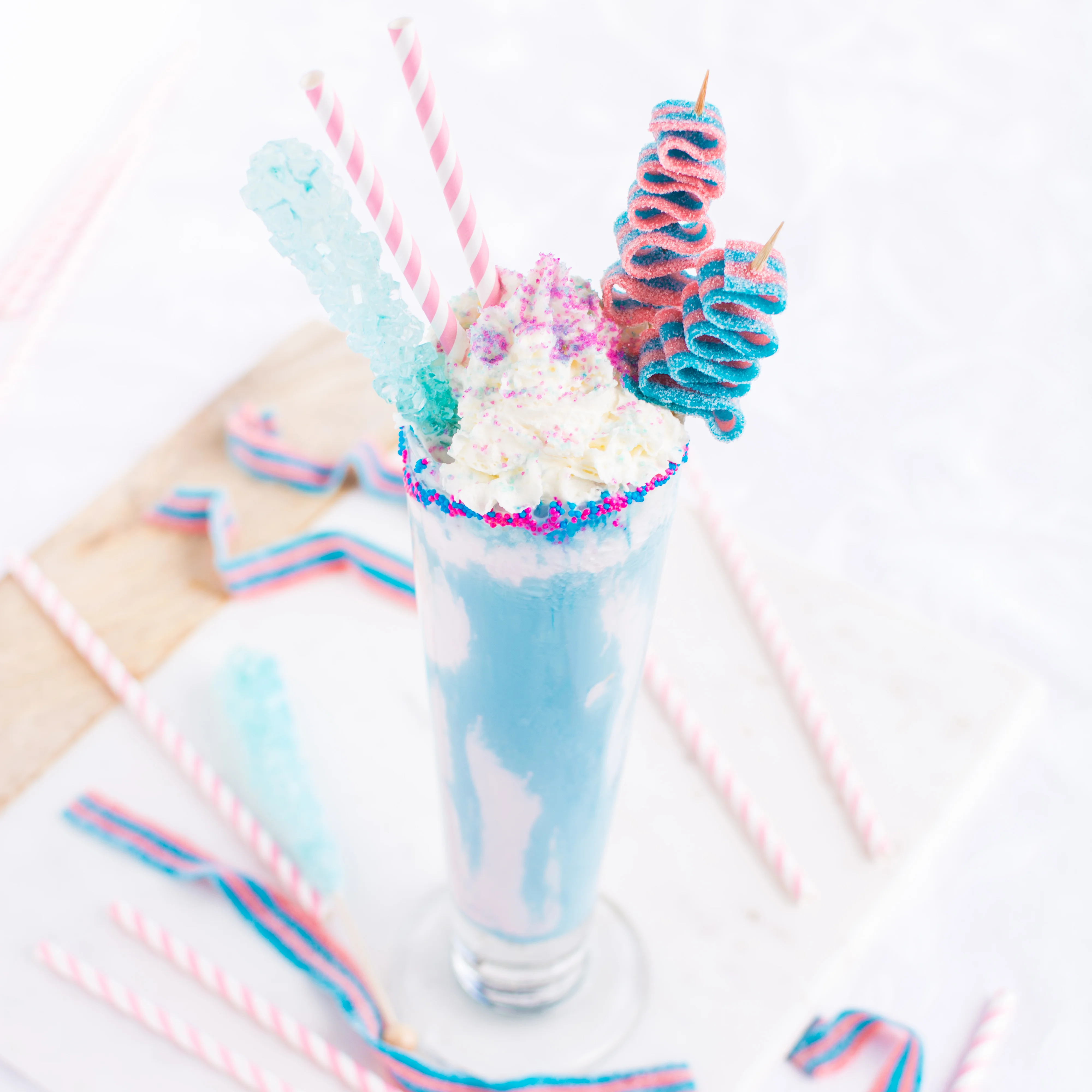 A carnival classic transformed into a sugary sweet and creamy milkshake!