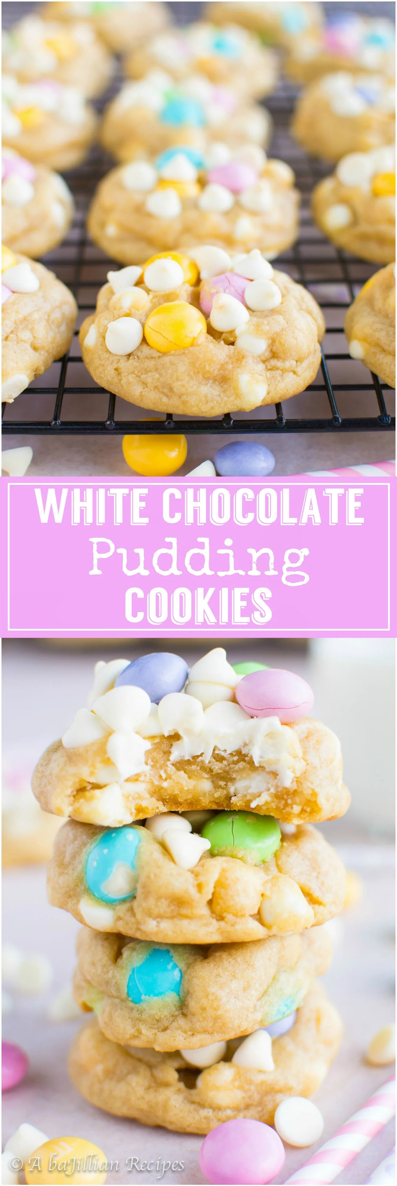White Chocolate M&M Cookies | A baJillian Recipes