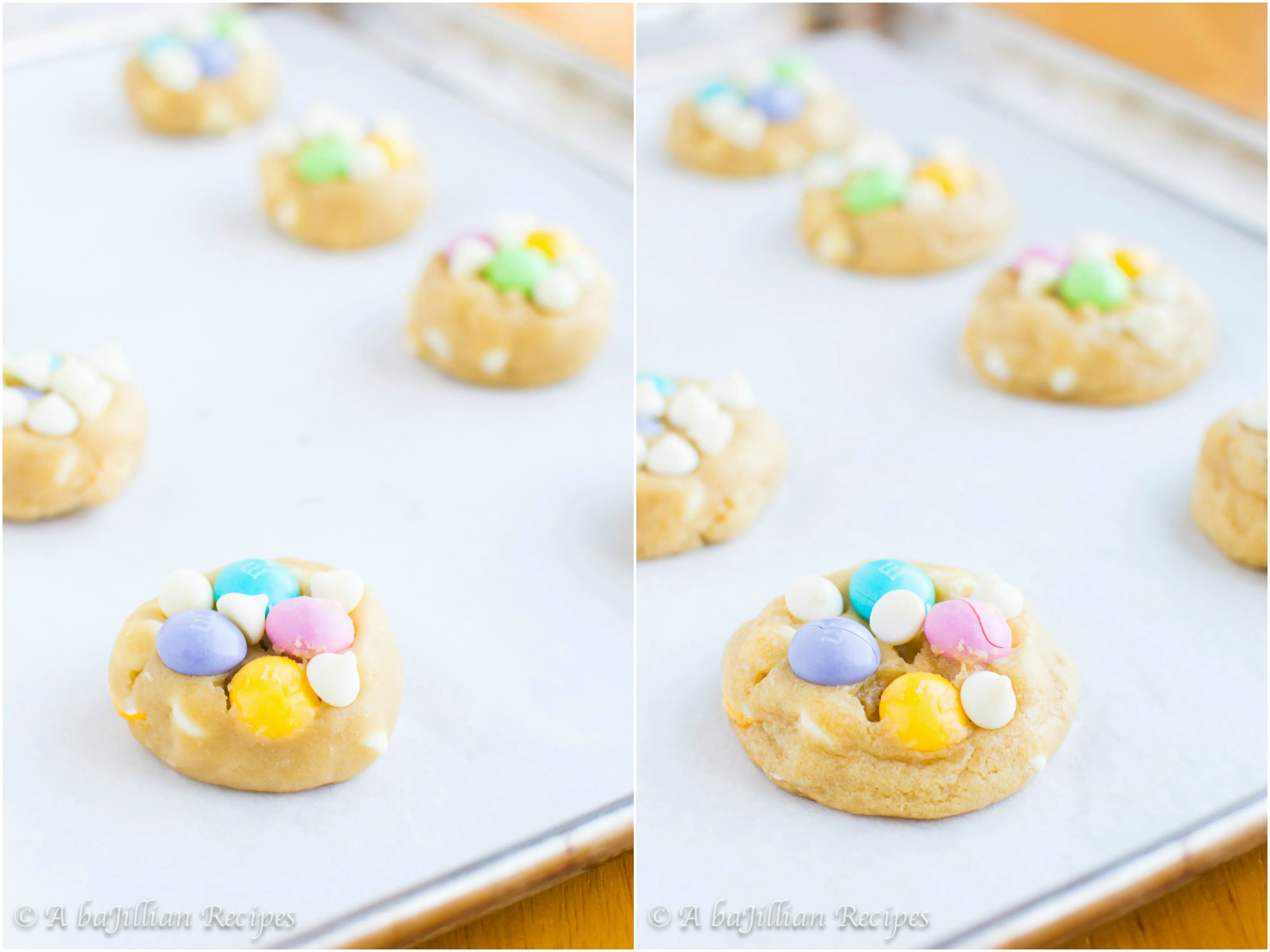White Chocolate M&M Cookies | A baJillian Recipes1