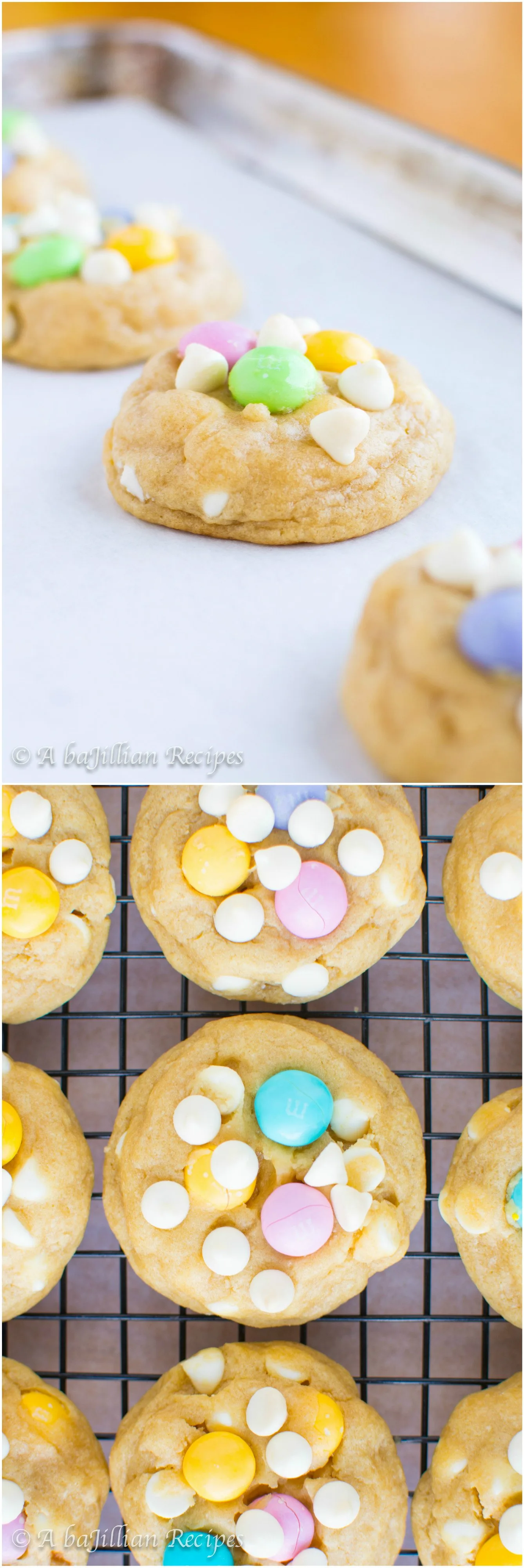 White Chocolate M&M Cookies | A baJillian Recipes2