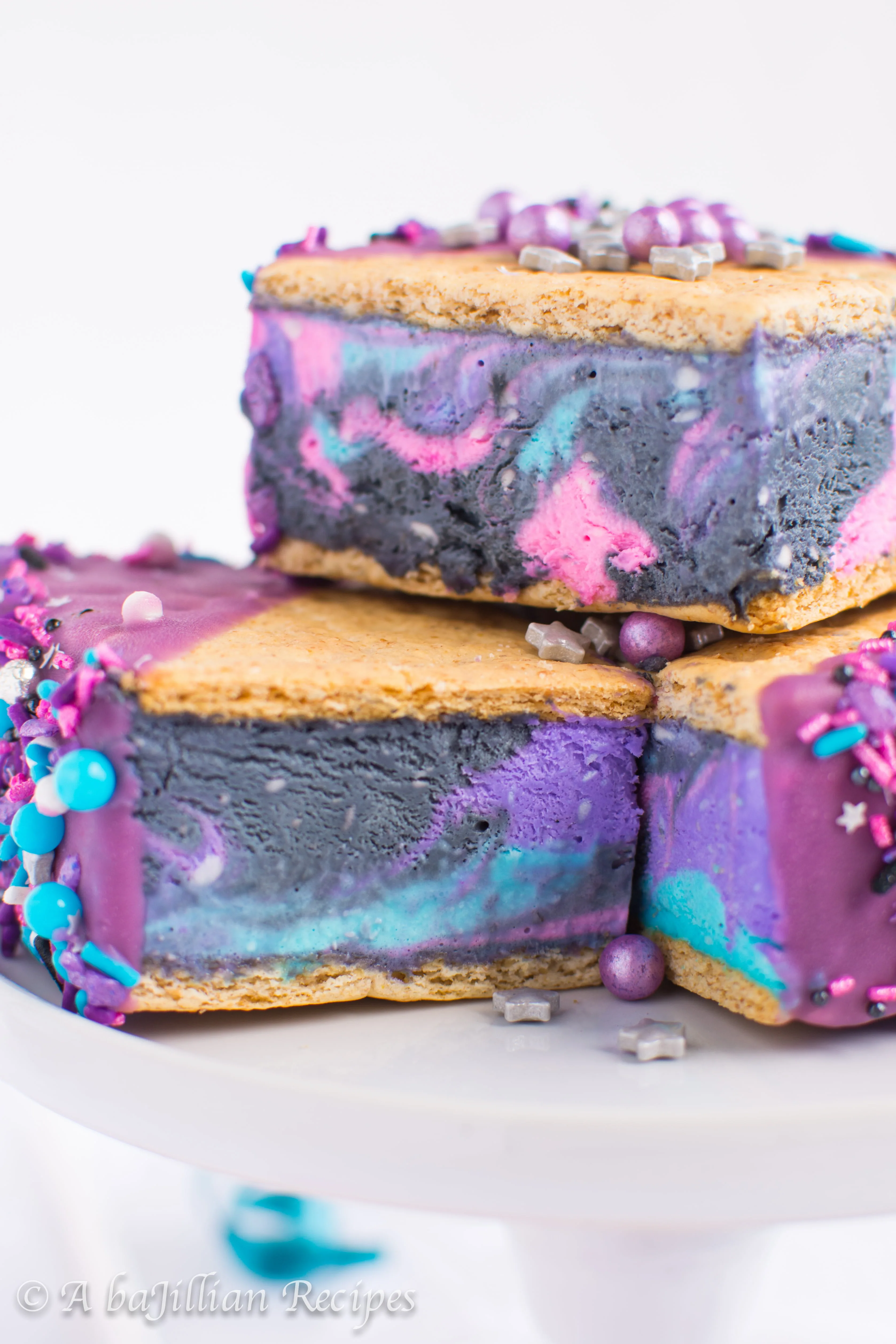 Galaxy Ice Cream Sandwiches | A baJillian Recipes-16