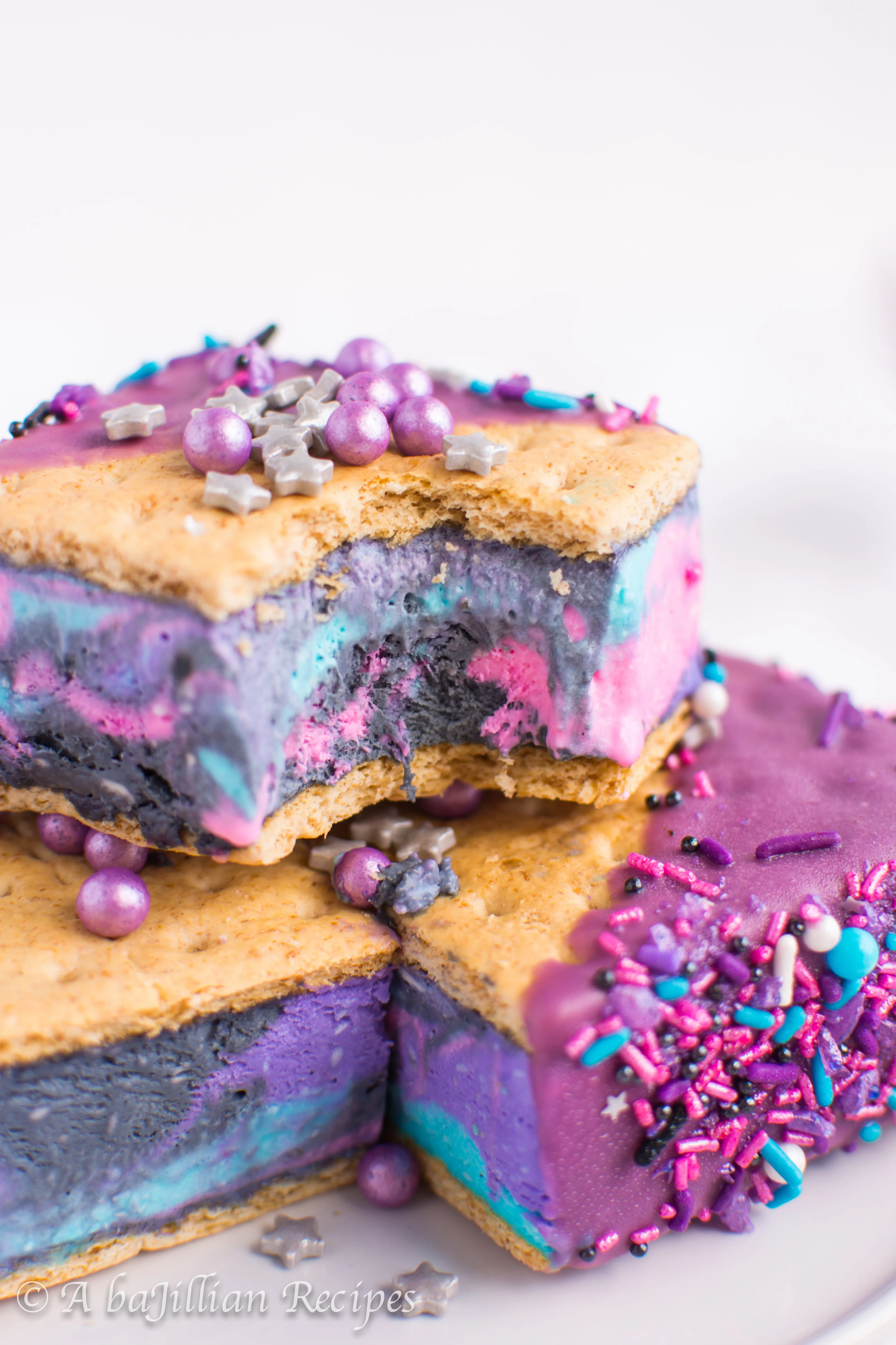 Galaxy Ice Cream Sandwiches | A baJillian Recipes-21