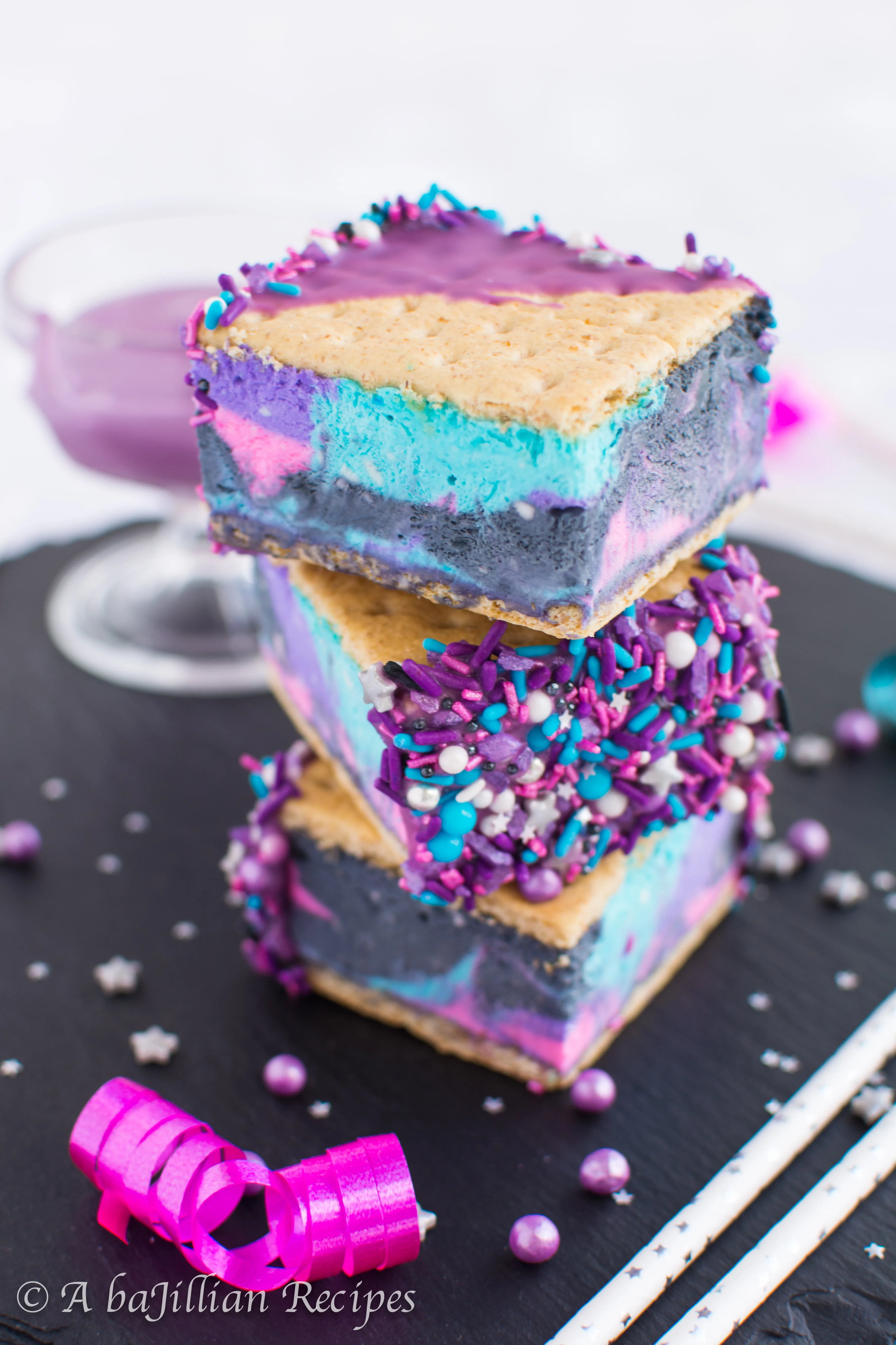 Galaxy Ice Cream Sandwiches | A baJillian Recipes-3