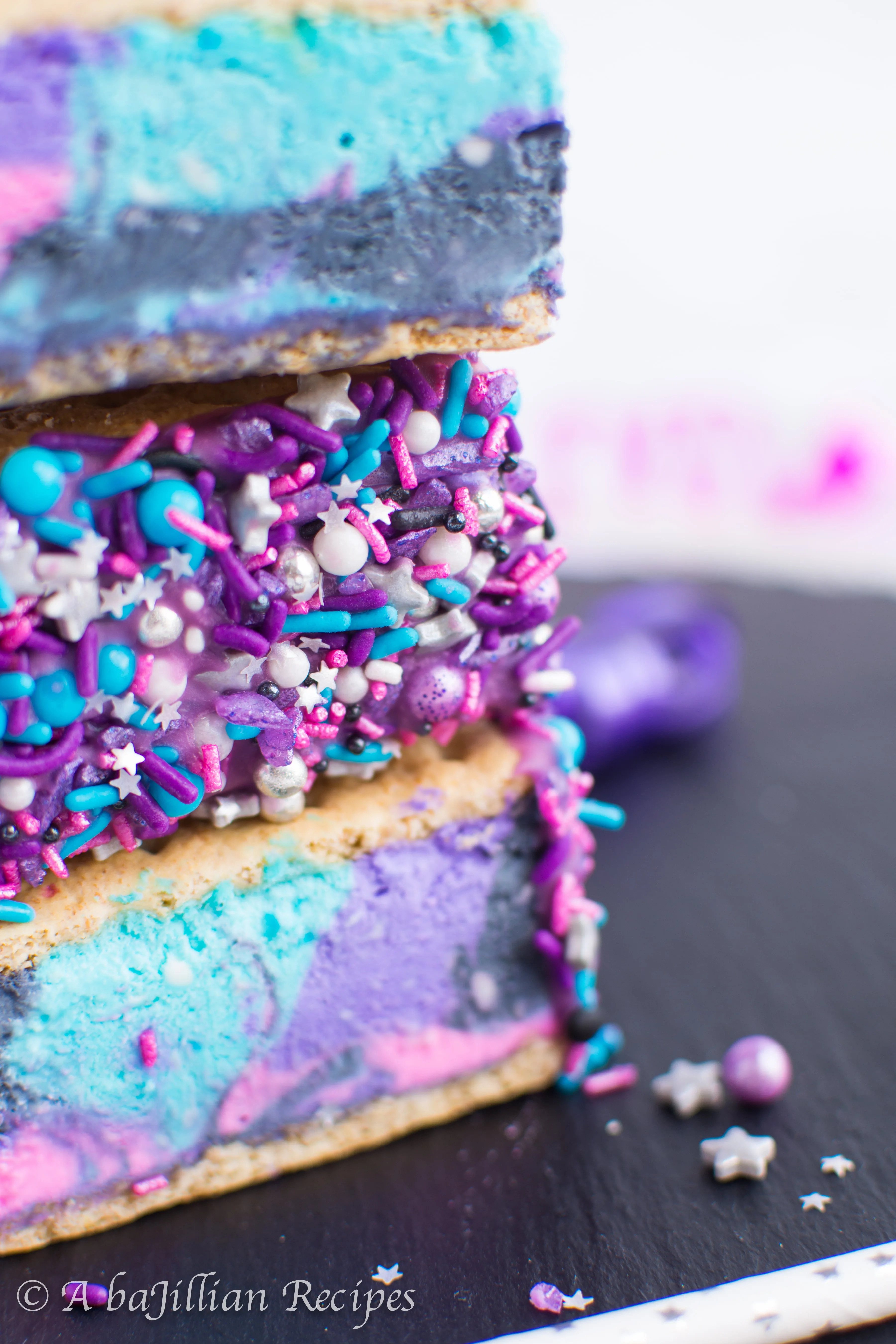 Galaxy Ice Cream Sandwiches | A baJillian Recipes-5