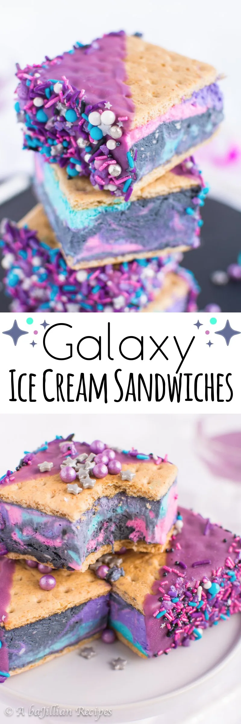 Galaxy Ice Cream Sandwiches | A baJillian Recipes