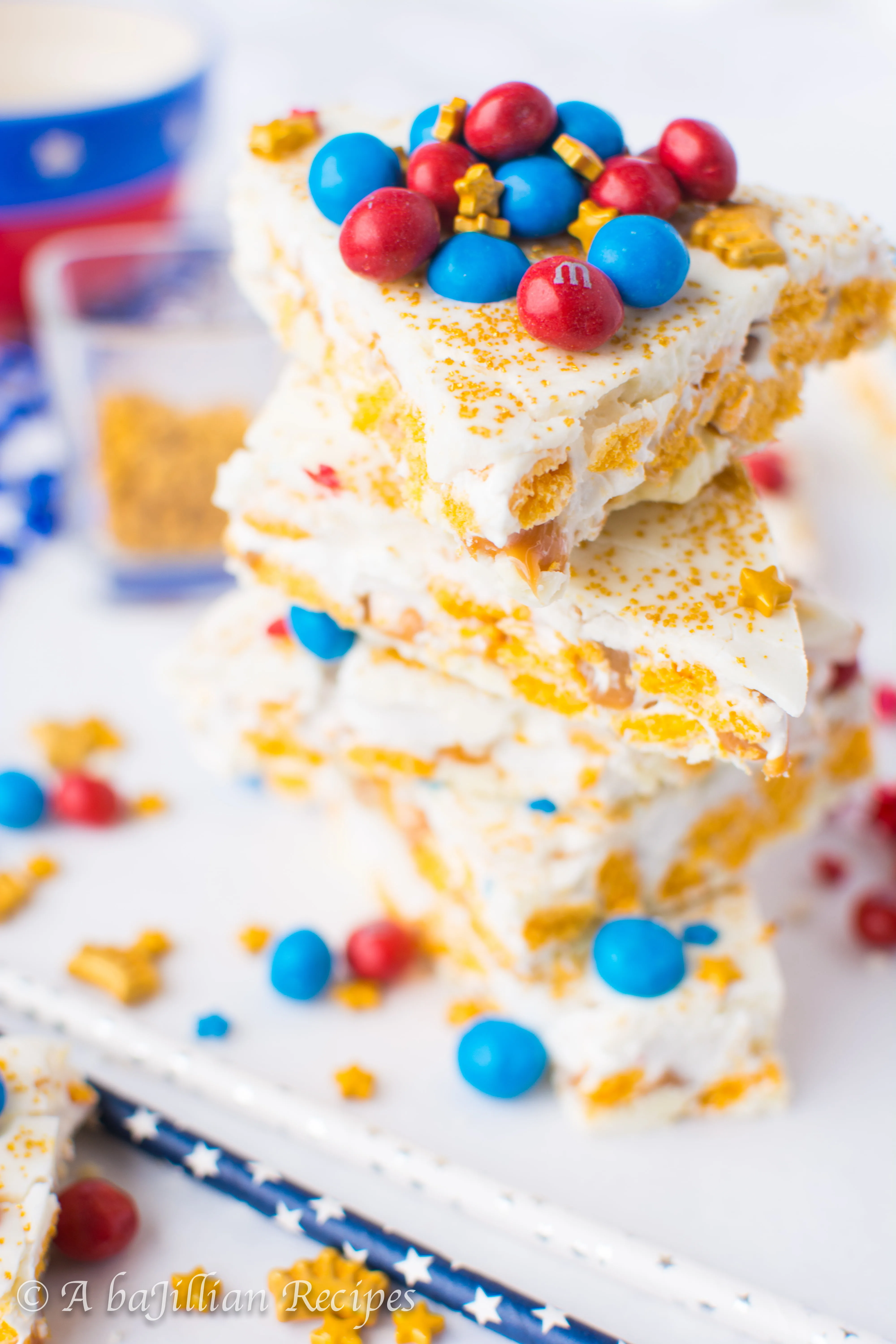 Wonder Woman Caramel Crunch Bark | A baJillian Recipes-11