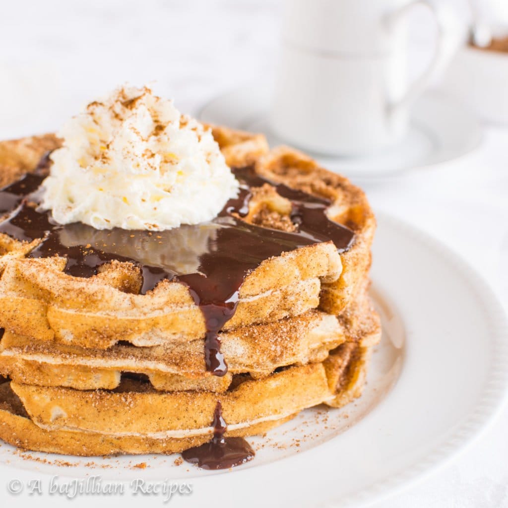 トップス Urig WAFFLE MEXICAN PO CHARCOAL 2 Churro Waffles with Mexican Chocolate Sauce Recipe | ProctorSilex.com