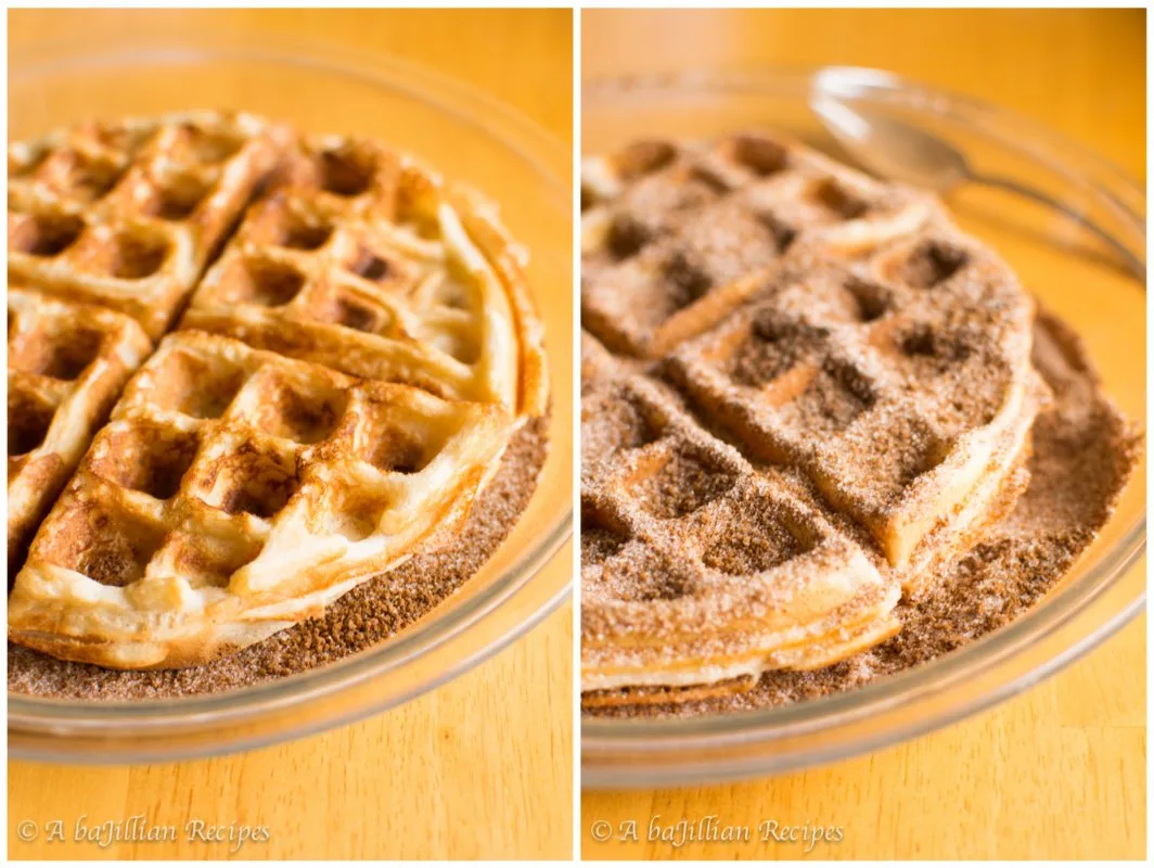 Churro Waffles - A baJillian Recipes2