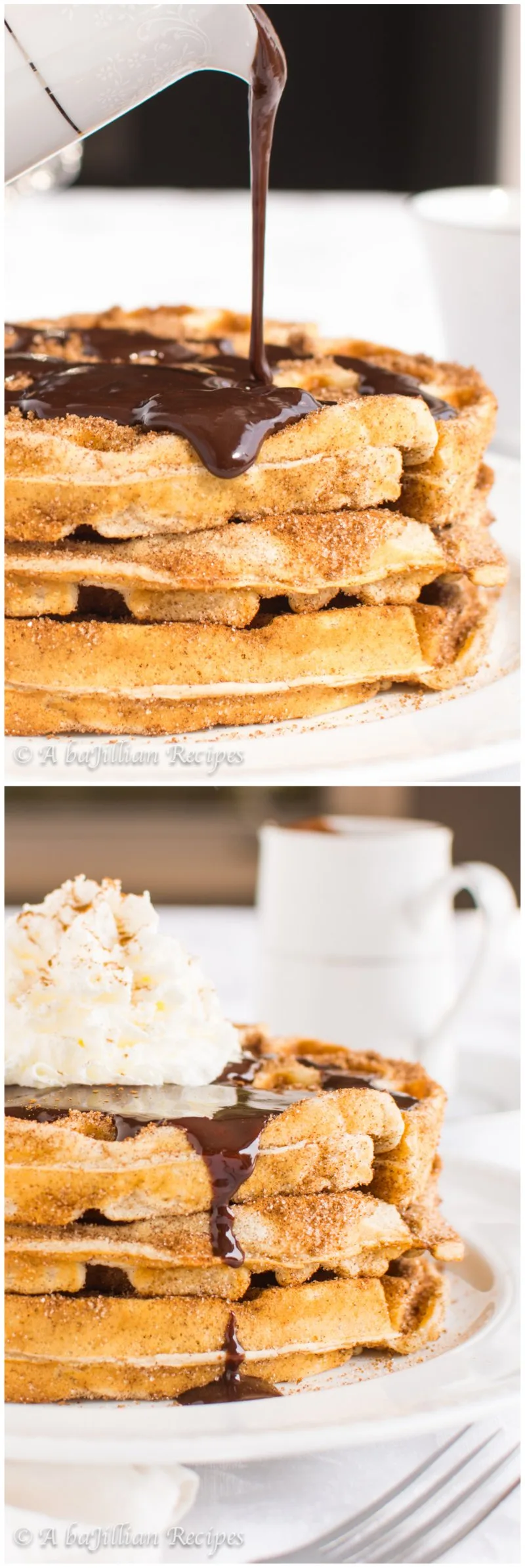 Churro Waffles - A baJillian Recipes3