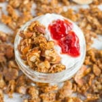 Caramelized clusters of oats and almonds infused with the brown sugary sweetness of cookie butter!