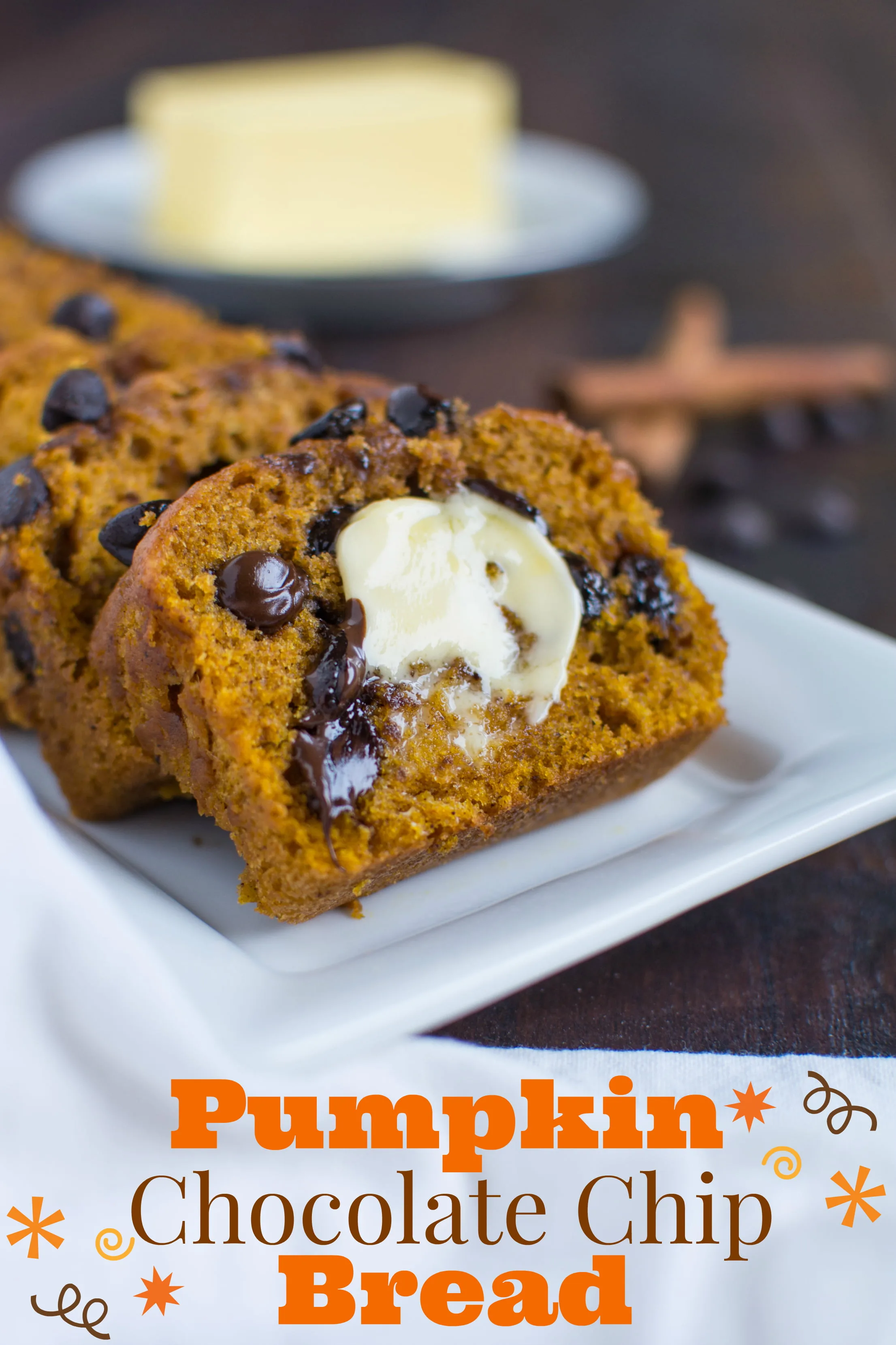 Pumpkin Chocolate Chip Bread - A baJillian Recipes-13(title)