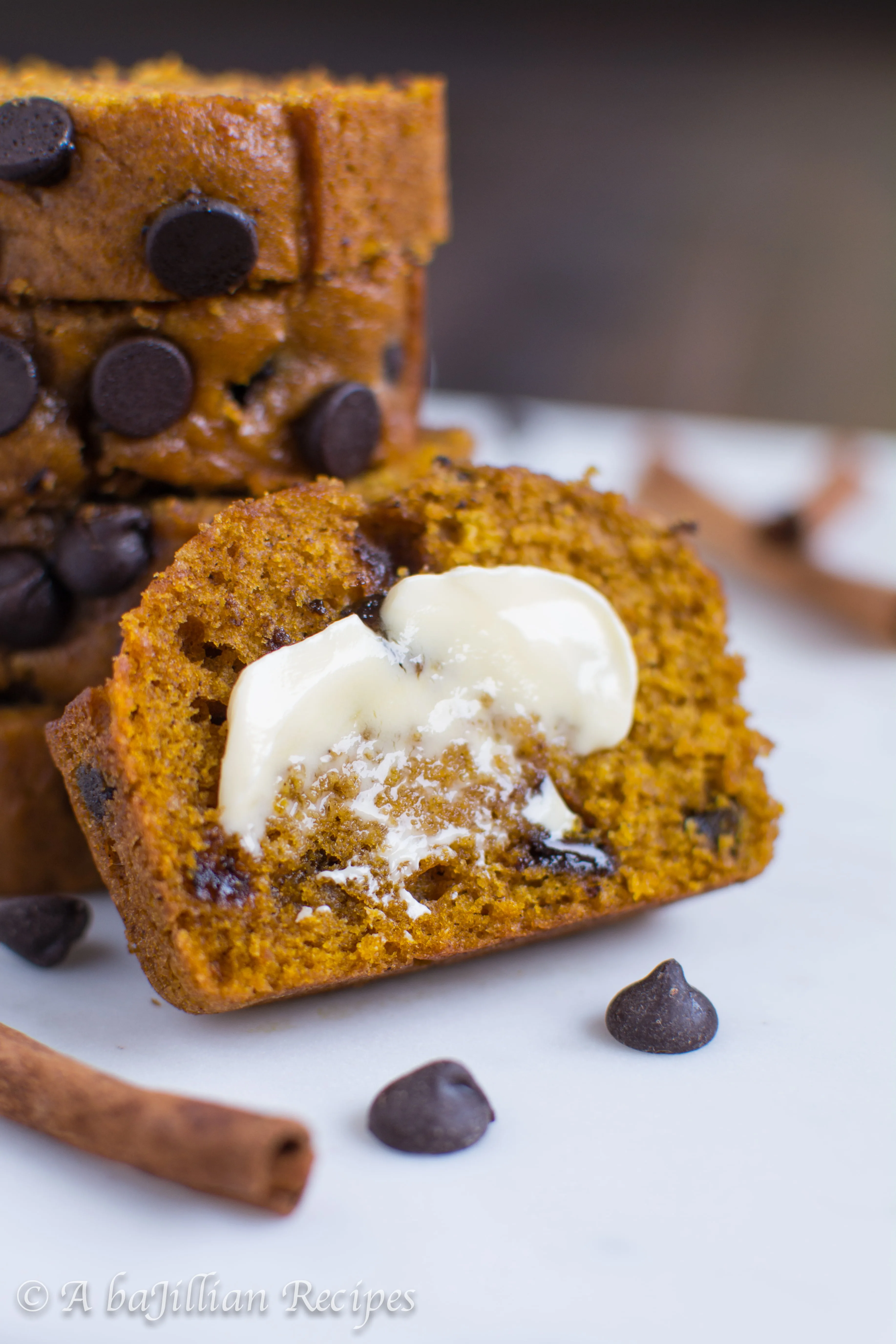 Pumpkin Chocolate Chip Bread - A baJillian Recipes-8