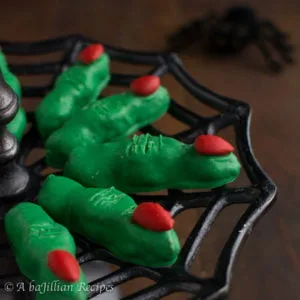 These Red Velvet Oreo Truffle "Witch Fingers" are not only spookishly simple to make, but they're also devilishly delicious!