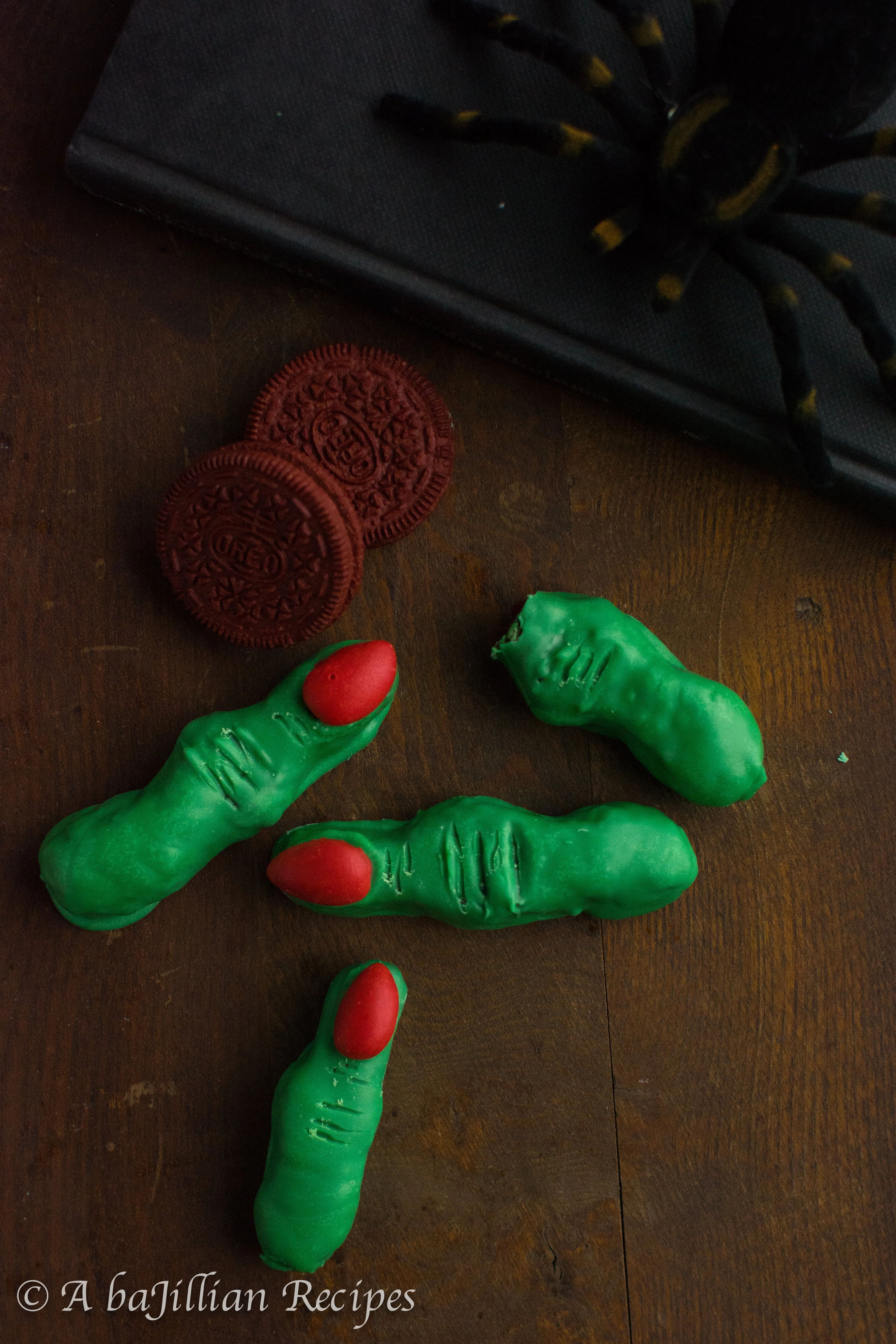 Red Velvet Oreo Truffle Witch Fingers - A baJillian Recipes-9