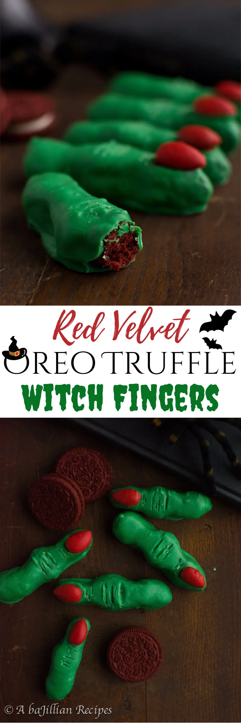 These Red Velvet Oreo Truffle "Witch Fingers" are not only spookishly simple to make, but they're also devilishly delicious!