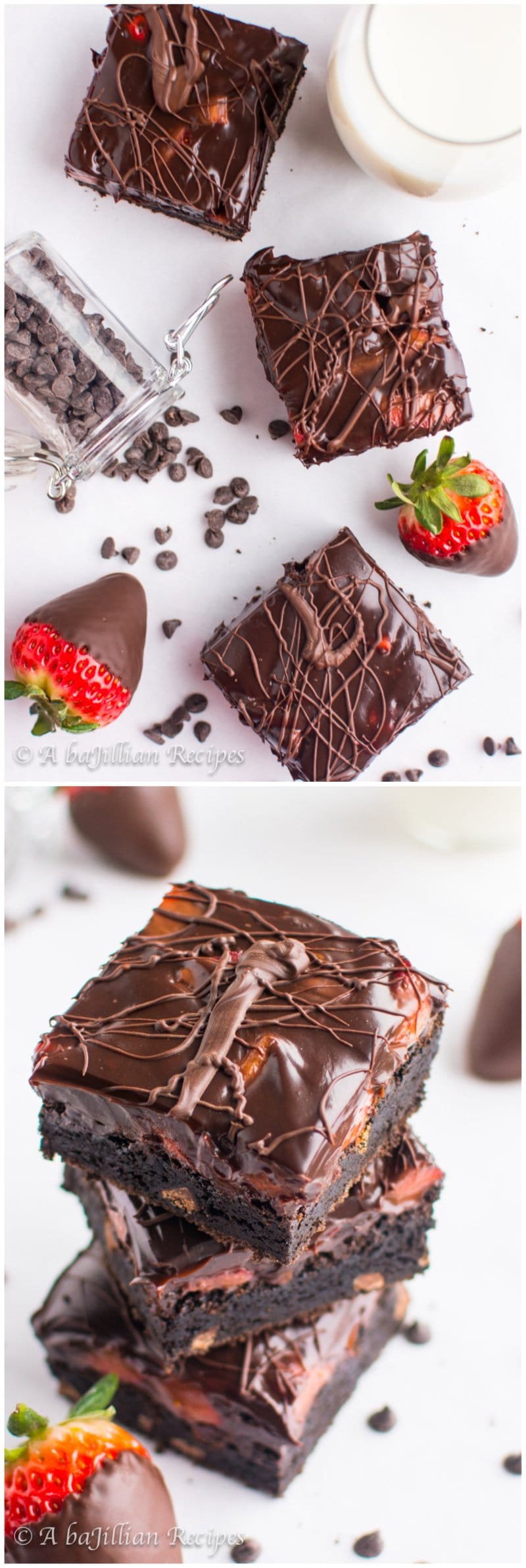 Chocolate-Covered Strawberry Brownies | A baJillian Recipes3