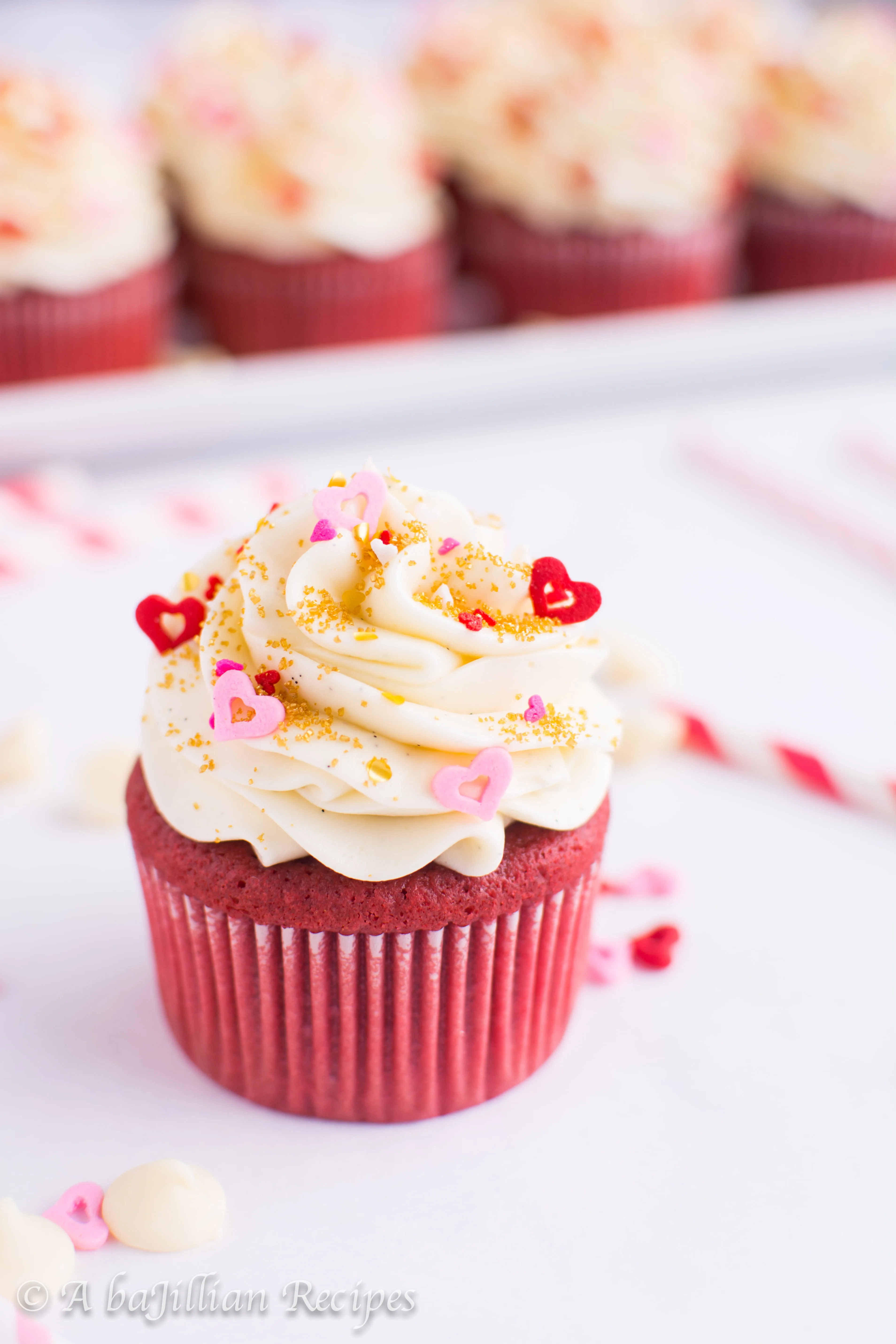 Red Velvet Cupcakes | A baJillian Recipes-7