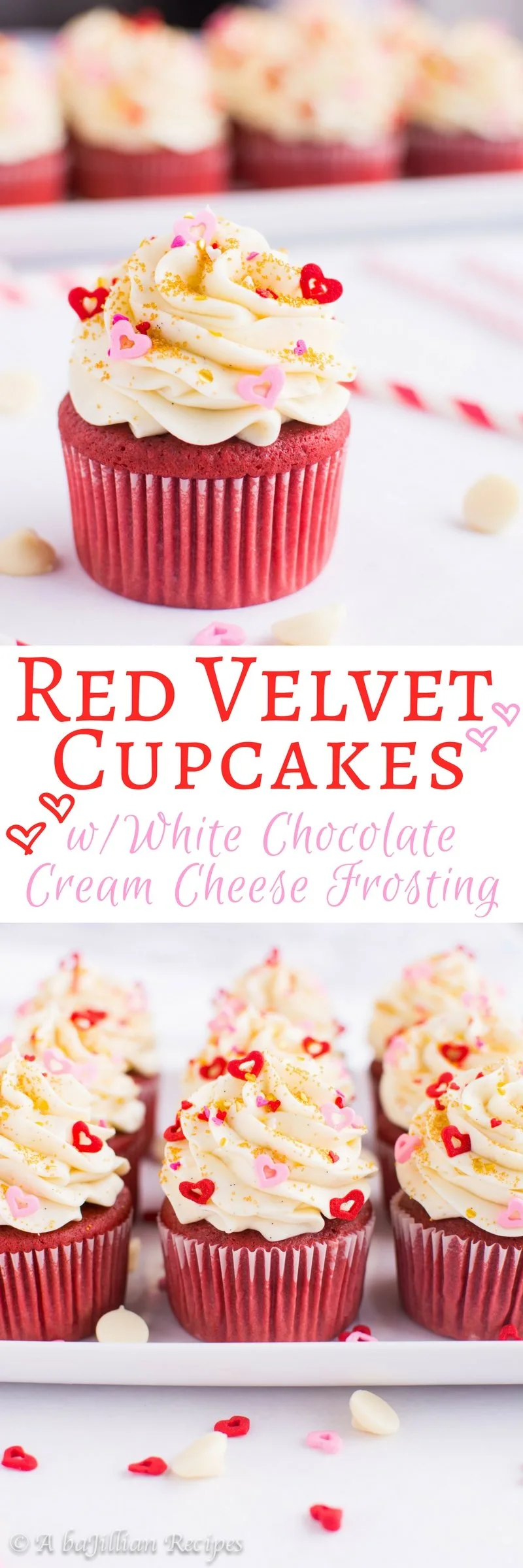 Red Velvet Cupcakes | A baJillian Recipes (collage)