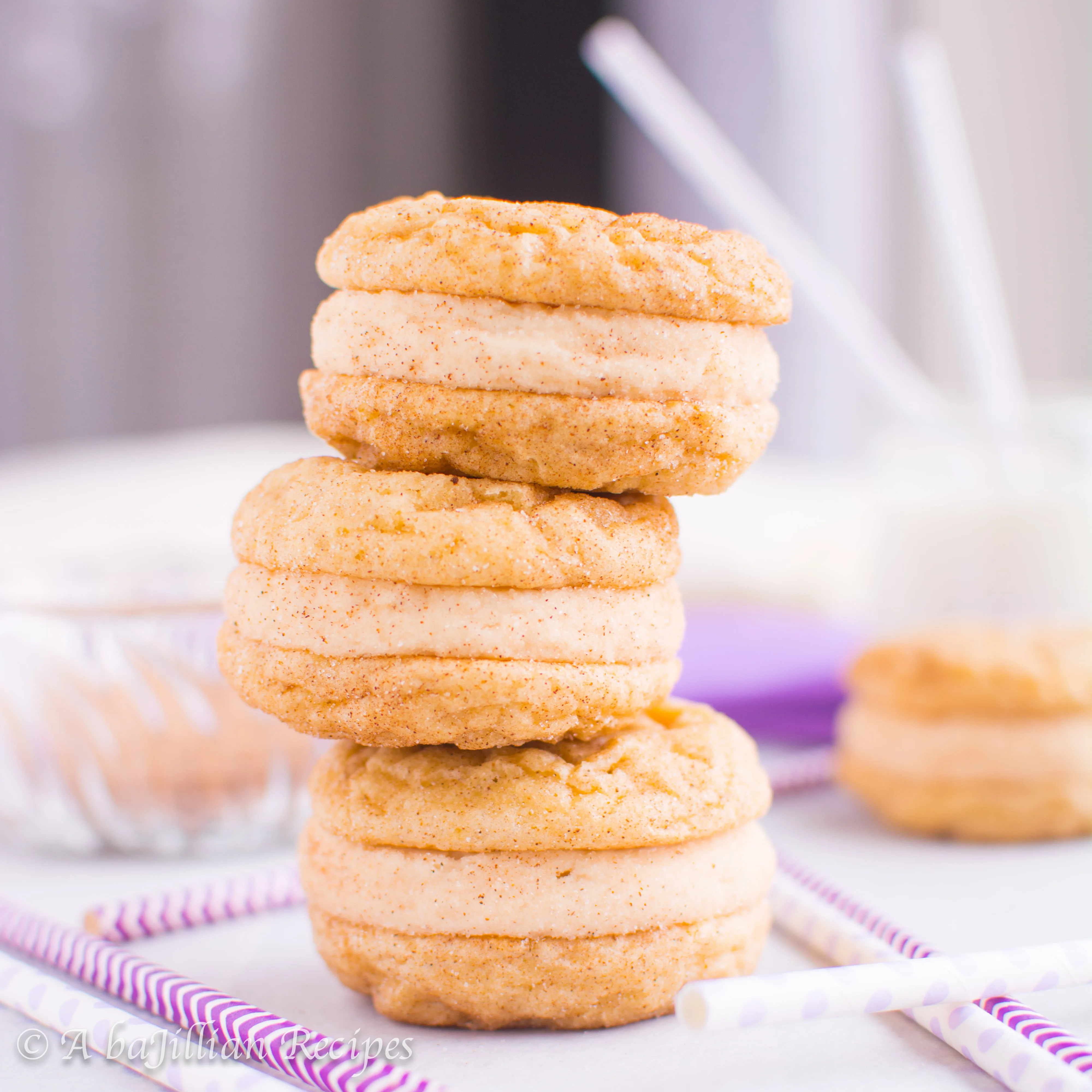 Soft and chewy brown butter-infused snickerdoodle cookies filled with an out-of-this-world creamy brown butter frosting!
