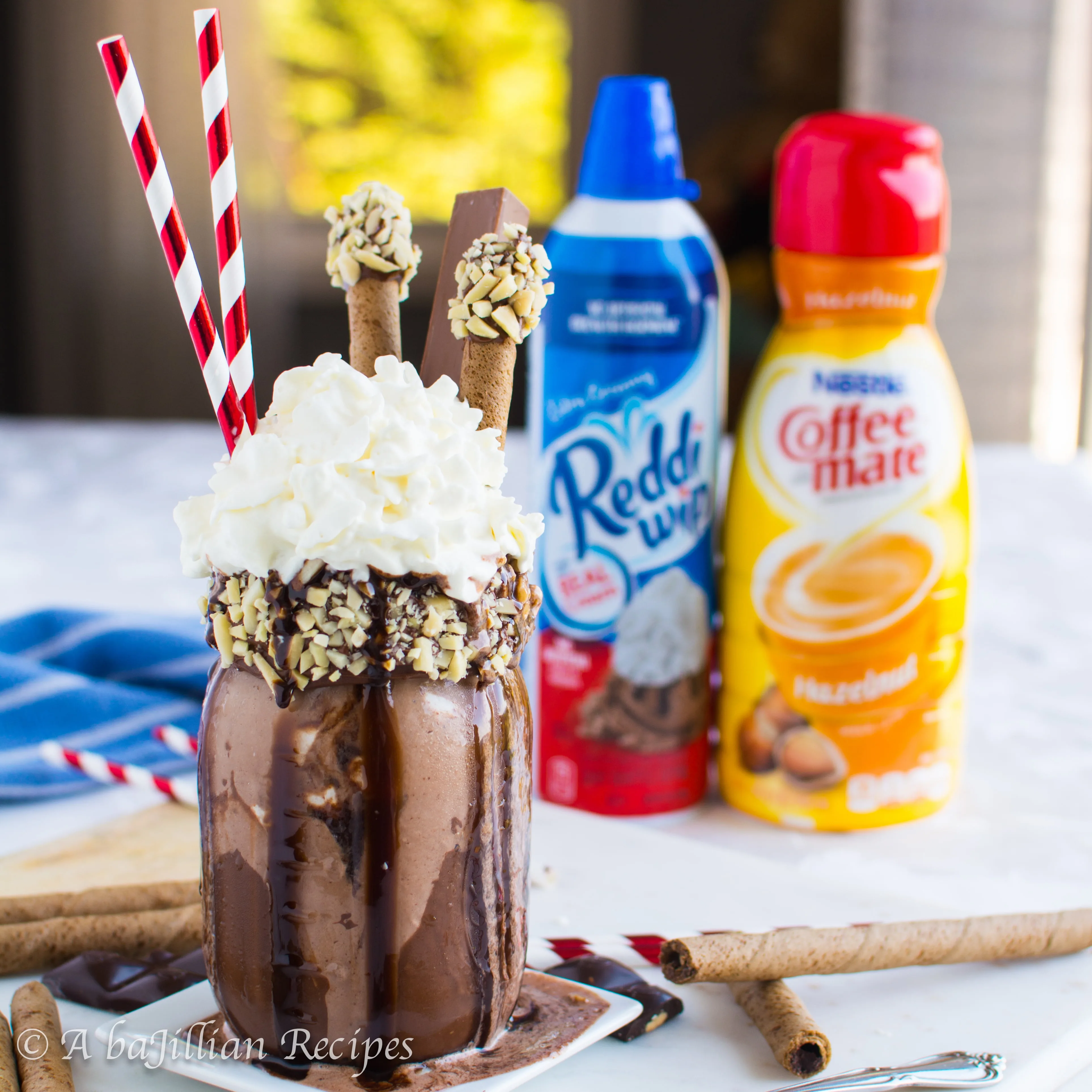 An ultra rich and creamy chocolate milkshake infused with the luxuriousness of hazelnut!