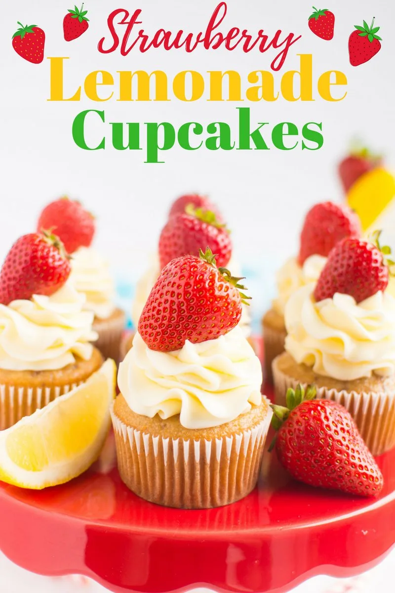Supremely soft and fluffy strawberry cupcakes topped with a melt-in-your-mouth lemon swiss meringue buttercream!