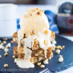 A rich and brown buttery white chocolate and walnut blondie enveloped in a maple cream sauce. Applebee's, meet your competition...