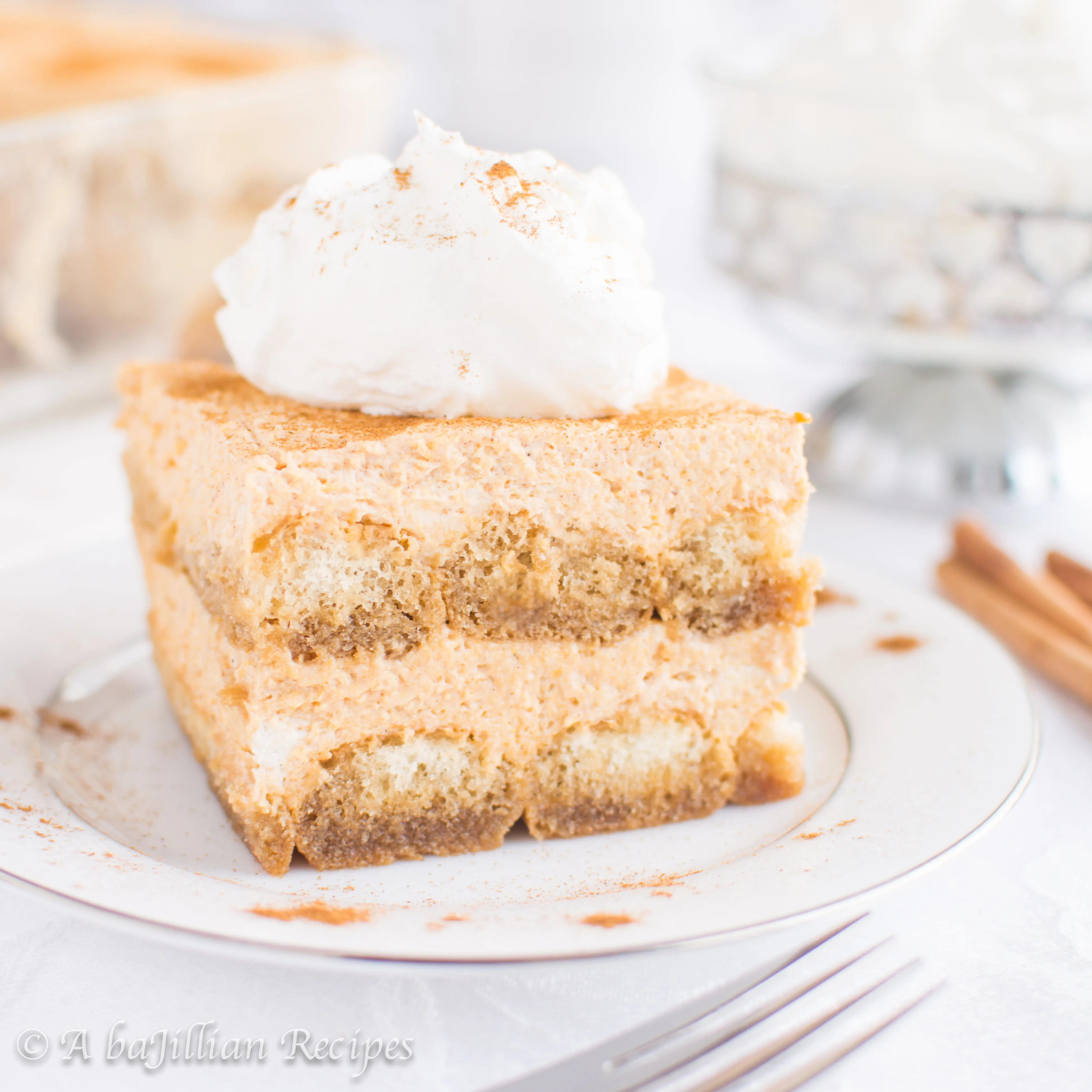 A traditional Italian dessert given an Autumn spin complete with delicate layers of espresso-soaked sponge cake and creamy pumpkin mascarpone filling!