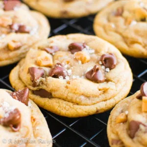 Browned butter, maple syrup, and chocolatey toffee chunks are just a few of the amazing reasons why you NEED to give these cookies a try!