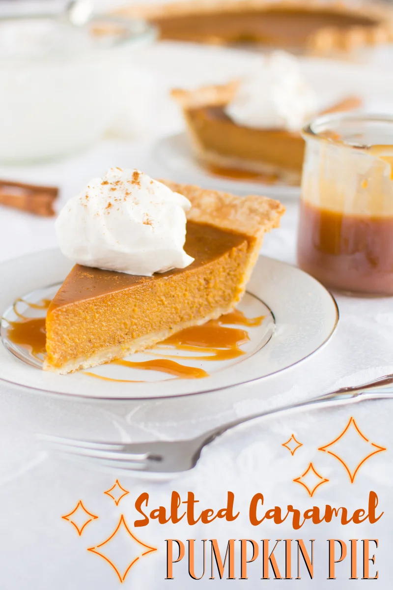 This Salted Carmel Pumpkin Pie takes your traditional pumpkin pie and infuses it with the liquid gold richness of salted caramel!
