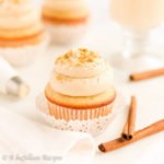 Deliciously moist and fluffy eggnog cupcakes topped with the silkiest whipped eggnog buttercream!