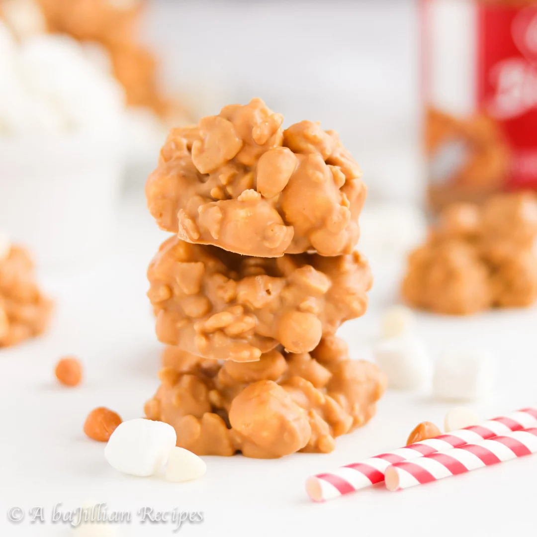 Just 5 minutes and 6 ingredients is all you need to whip up these heaven-on-earth Butterscotch Cookie Butter No-Bake Cookies!