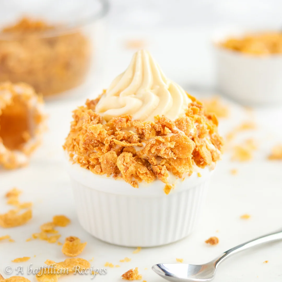 Inspired by the always innovative Momofuku Milk Bar, this ice cream is sweetened with the iconic flavor of cereal-infused milk and coated in a sweet n' salty cornflake crunch!