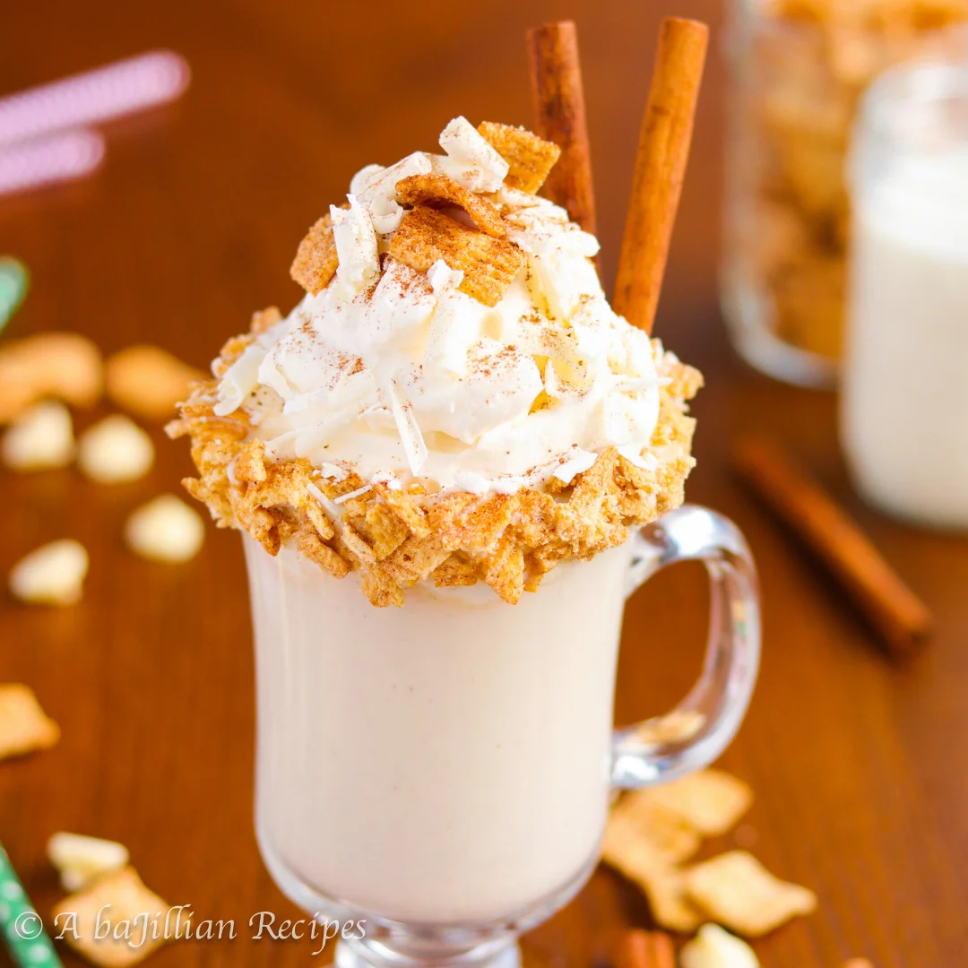 Rich and silky hot chocolate infused with the sweetness of white chocolate and the delicious flavor of Cinnamon Toast Crunch!