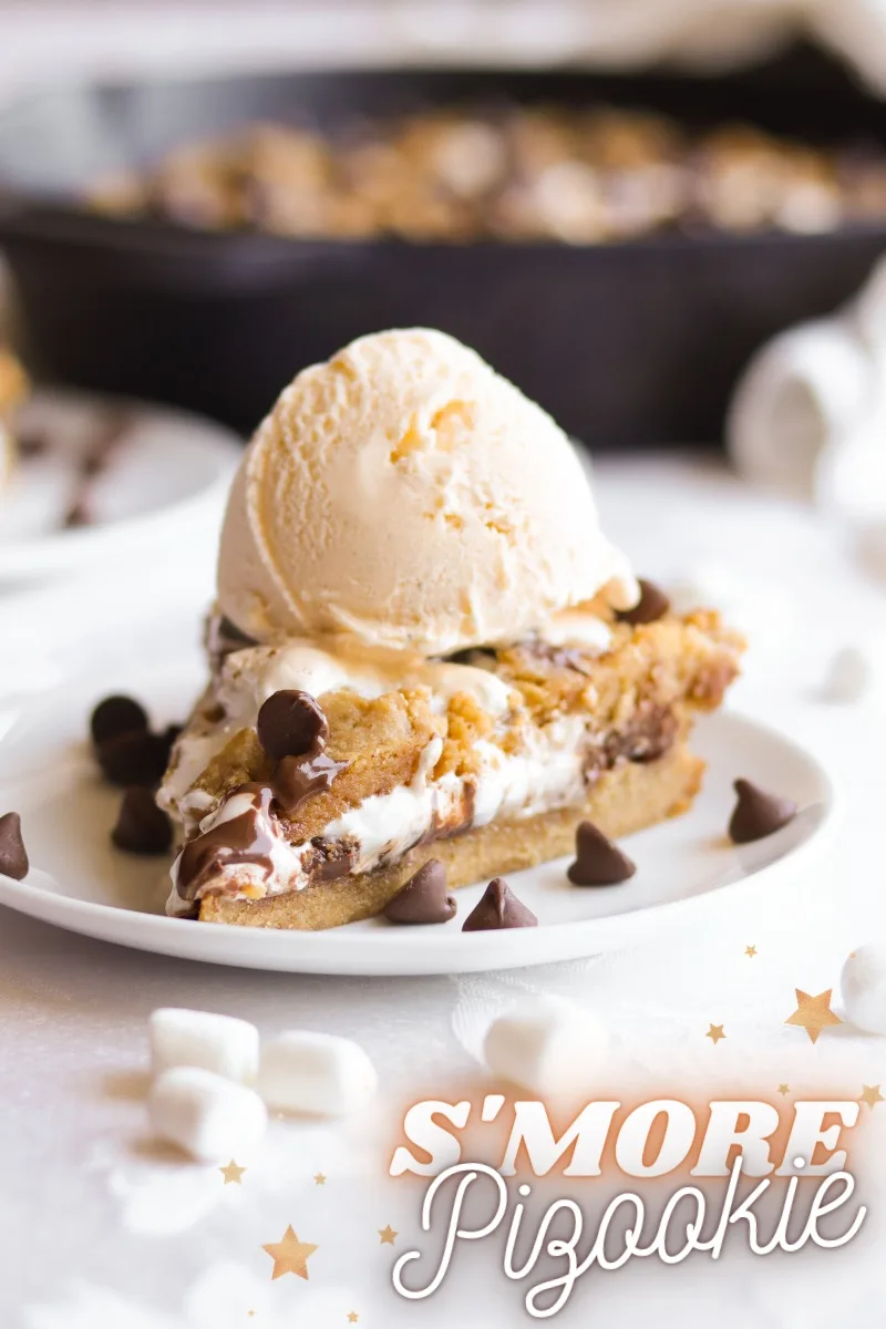 A warm, soft and chewy graham cracker-flavored cookie loaded with toasted marshmallow fluff and melty milk chocolate chips!